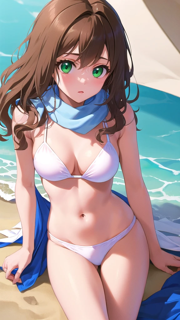 ((masterpiece, best quality)), 1girl, swimsuit, breasts, bikini, solo, navel, collarbone, outdoors, ocean, sky, armpits, cleavage, day, stomach, bangs, skindentation, standing, black bikini, looking at viewer, large breasts, cowboy shot, thigh strap, string bikini, open mouth, thigh holster, <lora:dorothy V1.1:1>