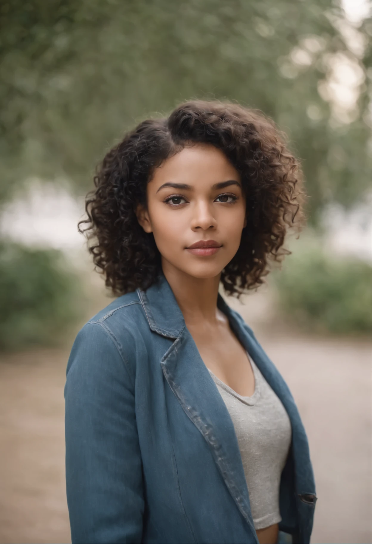 African-American girl 30 years old 8 inches long curly hair, curly and short hair, Short, curly black hair, short curly hair, Curly bang, short curly hair,  Messy loops, Curly black hair Natural black hair,  Hispanic