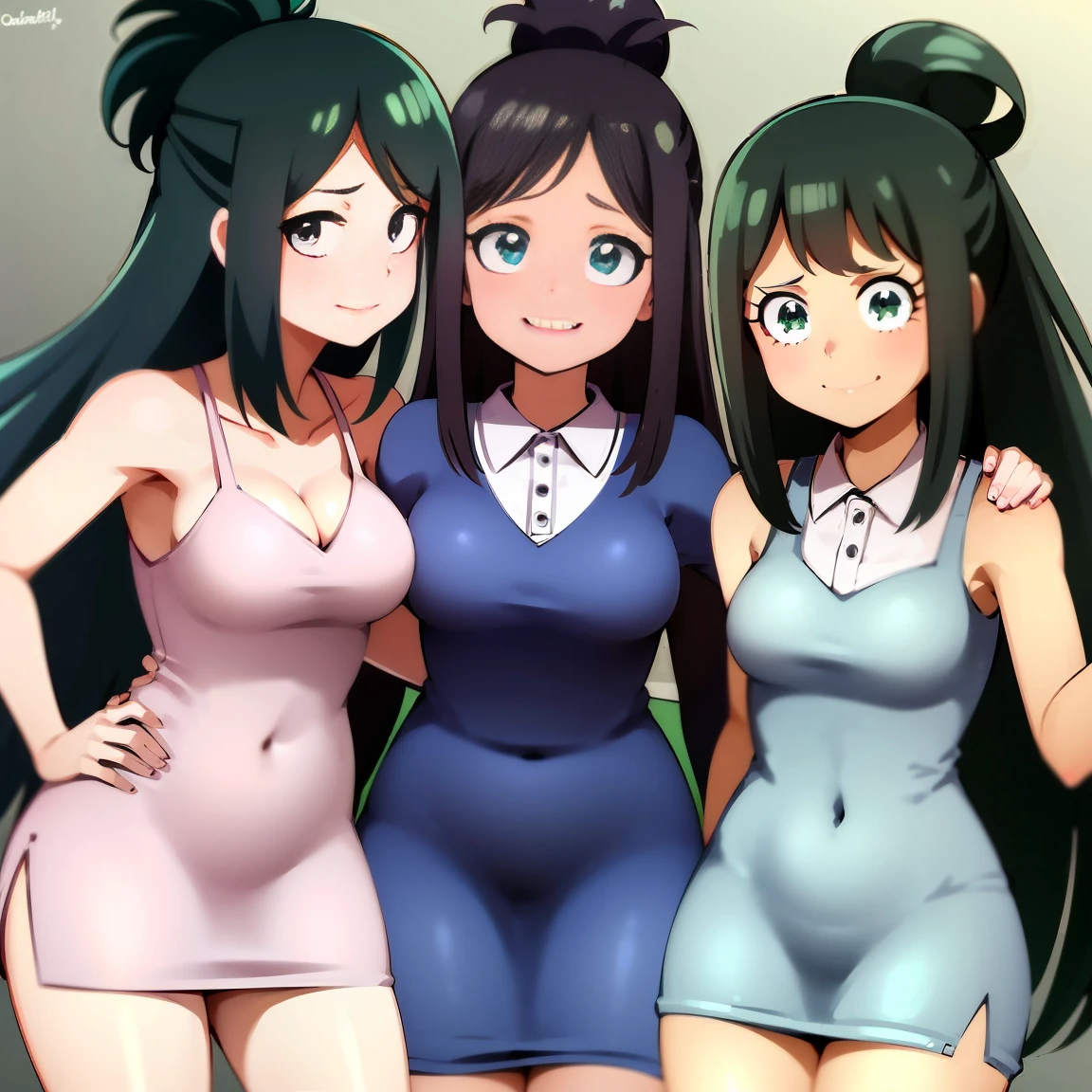 Anko Midoriya,My Hero Academia,(vestido estilo natalino),(vestido curto),(ombros mostrando),(vestido vermelho),(vestido sexy),( anime),(Garota linda),(corpo todo),(Beleza divina),(olhos amarelos),(Alunos de gato),(levantando a saia do vestido),(mostrando a calcinha),(com o rosto corado),(with a perverted expression),mha the future is your creation
