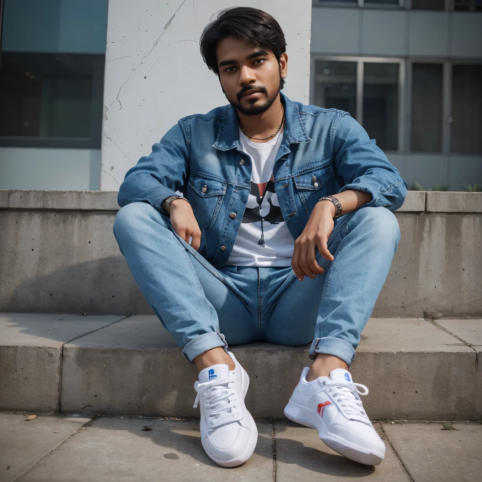 Create a 3D illustration of an
animated “Male” character sitting casually
on top of a social media logo “YouTube The character must
wear casual modern clothing such
as jeans jacket and sneakers shoes.
The background of the image is a
social media profile page with a user
name “Tamizhan Tech” pictu
that match