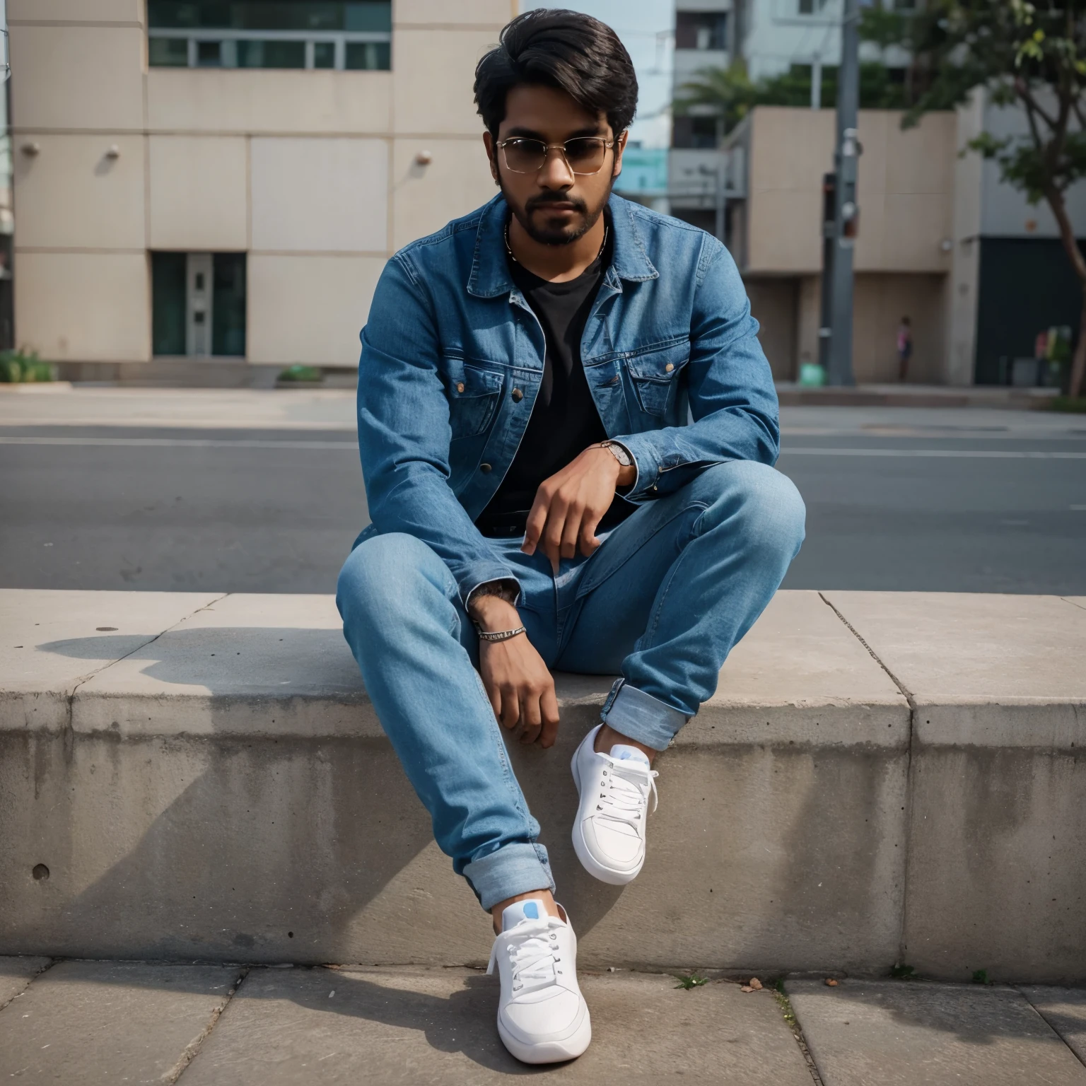 Create a 3D illustration of an
animated “Male” character sitting casually
on top of a social media logo “YouTube The character must
wear casual modern clothing such
as jeans jacket and sneakers shoes.
The background of the image is a
social media profile page with a user
name “Tamizhan Tech” pictu
that match
