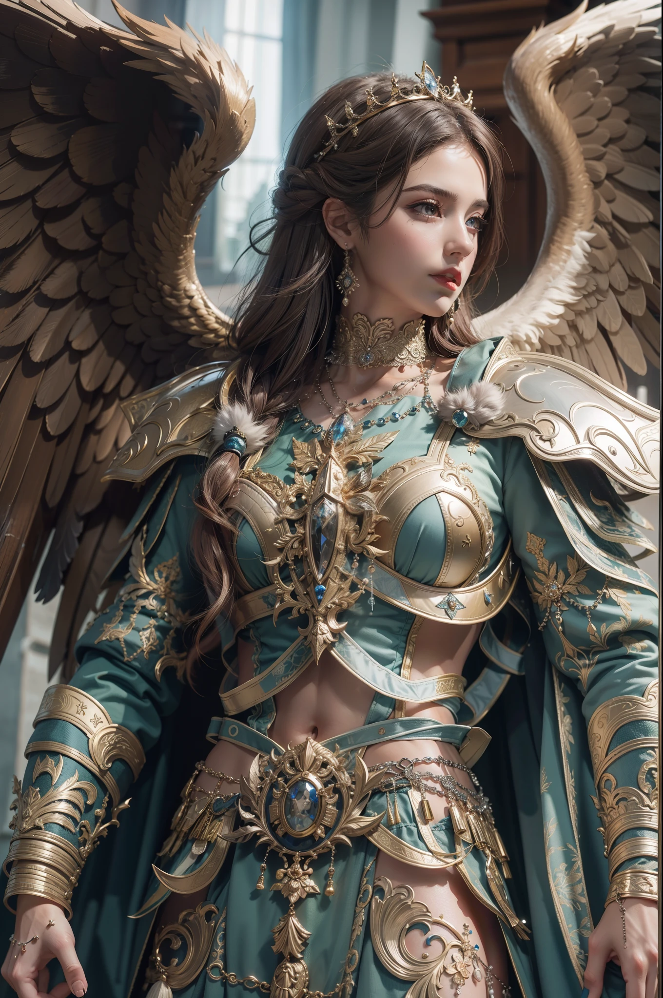 Archangel Michael、The Four Archangelasutepiece,Best Quality,ultra-detailliert,hight resolution,hight resolution,4K,Portrait in 4K,8K,8K Portrait,Unity 8k壁纸,extremely details CG,Realistic,Raw photo,Real person,a portrait photo of,Photorealistic,Shiny skin,Detailed skin,