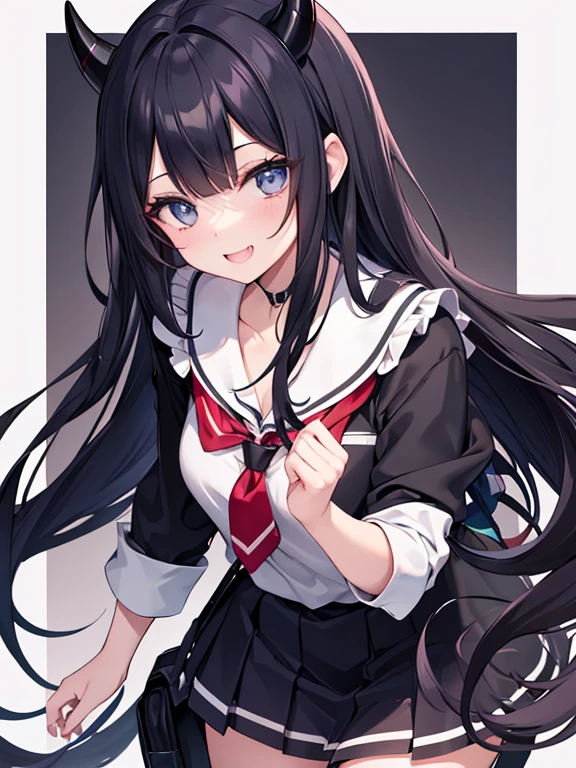 ((Best masterpiece, Perfect quality, Ultra detailed)), A skinny girl with small bust, With student-uniform