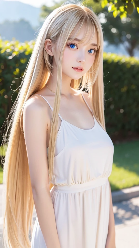 strong wind blonde、very long beautiful straight hair、Shiny and dazzling bright hair、very cute beauty face、Beautiful clear and shiny skin、Long bangs cover the beauty's cute face、Beautiful cute girl with transparent dark beautiful natural blond silky hair、Twintails are sexy, so her face.., very cute and beautiful、Very shiny and beautiful skin、beautiful messy bangs、Very beautiful and cute sexy bright sky blue big eyes、very big eyes、The luster of blonde hair that reflects all kinds of light、beautiful very long shiny silky blonde hair、18 years old petite, very beautiful and cute girl、gross face、cheek gloss highlight、White, young and bright skin、