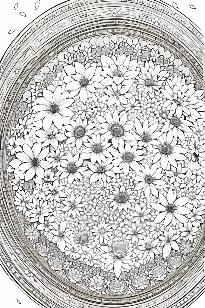 (best quality, highres, ultra-detailed), floral arrangements, delicate petals, fresh blossoms, preto e branco, intricate details