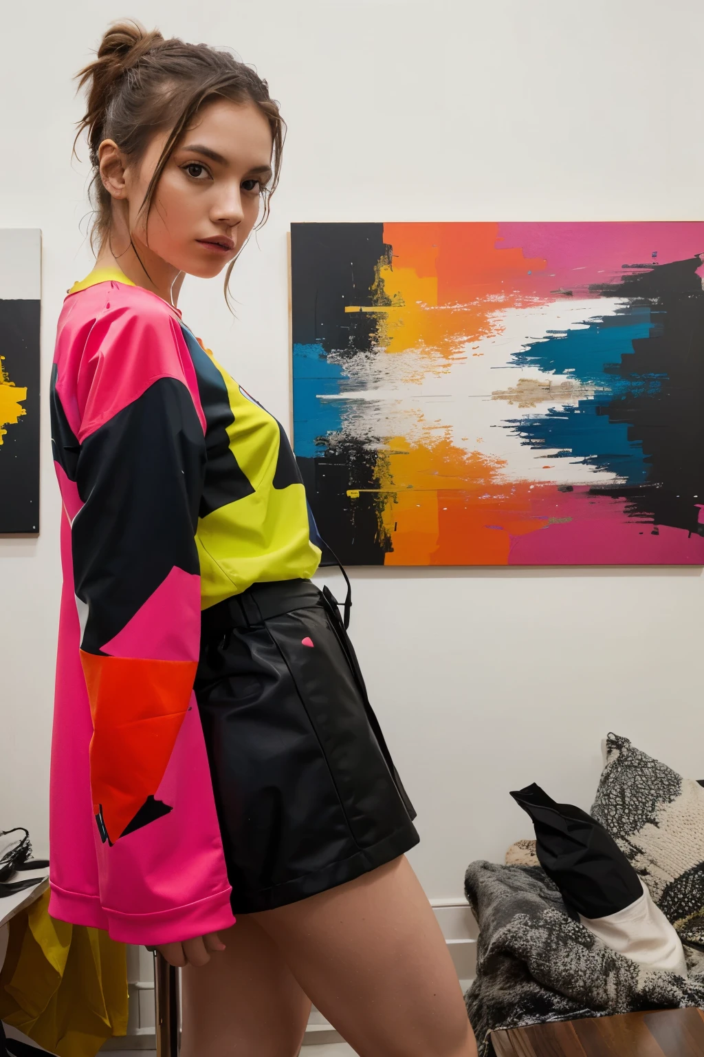 Explore abstract art as a source of inspiration, designing clothing that features bold and expressive splashes of color in unique and artistic arrangements. 1080P
