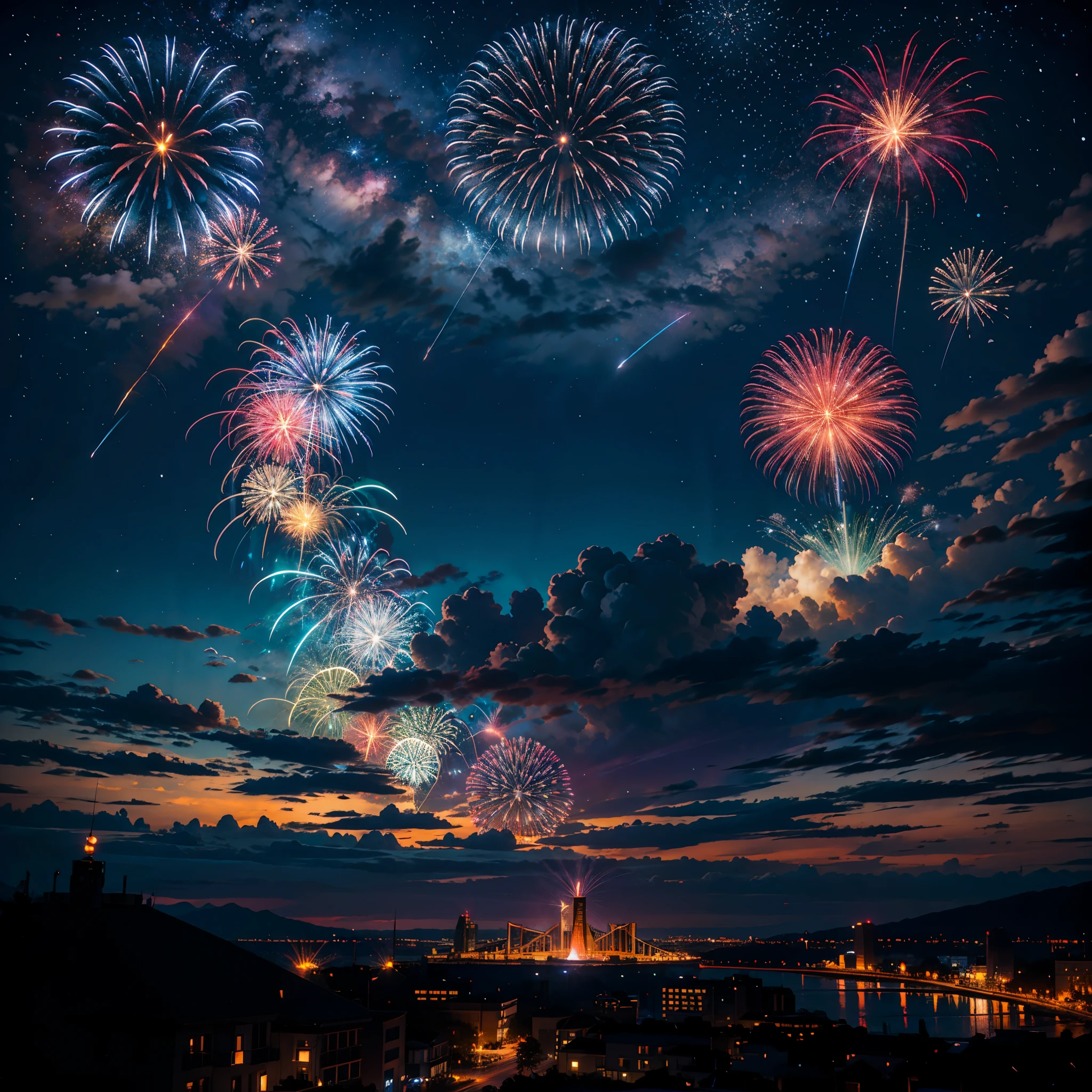 galaxy colorgalaxy spacious nebula dark _night_sky (Splendid fireworks bloom in the dark night sky background) moonset moonrise panoramic moonshine ultra Masterpiece fireworks Colorful_fireworks Envision cityscape bridges adorned patriotic lights fractal fireworks bursting overhead creating dynamic interconnected celebration beholder sundrop Cinematic_moonlight Will-o'-the-wisp ultra_high-def ultra_Photo-realistic optimal ultra_high-quality opengl-shaders ultra_high-details accurate reflex ultra_high-res perfection volumetric lightning improved Octane_rendues UHD XT3 DSLR HDR 3dcg shadow analogiques extatiques symmetrical onyx rubis summon milkweed floraison invoque viceroy magic incandescente creature CGSCOSITY butterfly Cristallines Monarch flash blow glow opale lava Tourmaline plasma "Niagara Falls" hearth monster Fire Blast Flame luminescence graduate backlight varied multi etc. --s 1000 --c 20 --q 20 --chaos 100