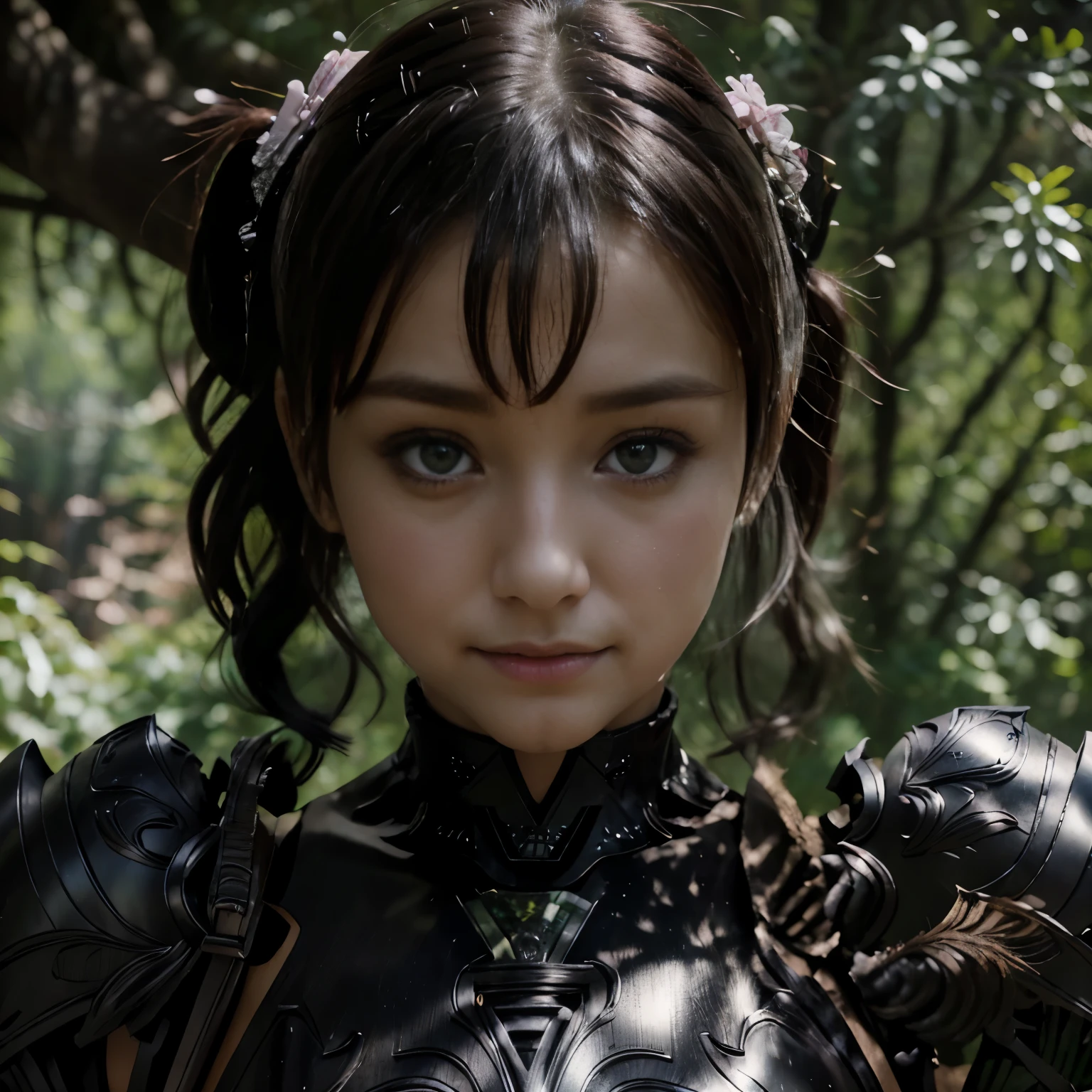 detailed face, cute face, A powerful spell that creates a magical protective barrier., A woman who uses green magic to summon a magical shield is perfect for a fantasy world..