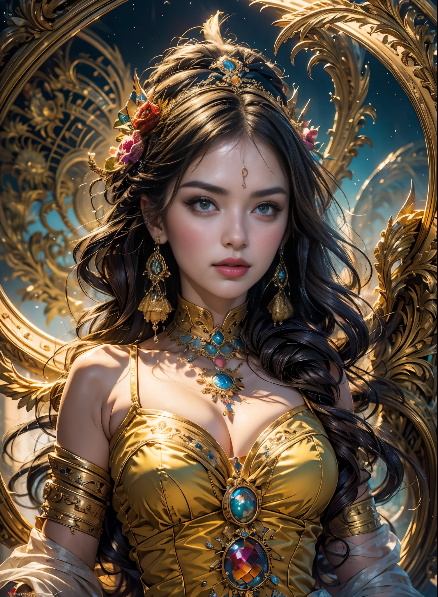 (masterpiece, top quality, best quality, official art, beautiful and aesthetic:1.2), (1girl), extreme detailed,(fractal art:1.3),colorful,highest detailed