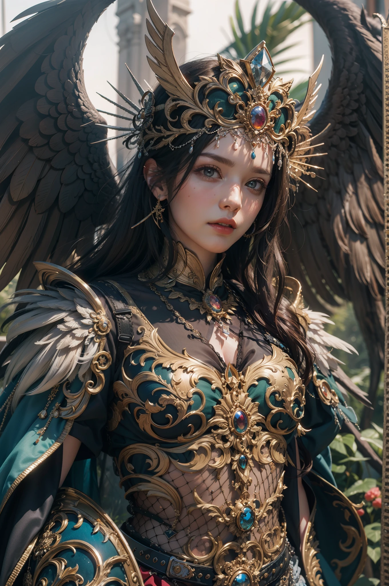 Archangel Michael、The Four Archangelasutepiece,Best Quality,ultra-detailliert,hight resolution,hight resolution,4K,Portrait in 4K,8K,8K Portrait,Unity 8k壁纸,extremely details CG,Realistic,Raw photo,Real person,a portrait photo of,Photorealistic,Shiny skin,Detailed skin,