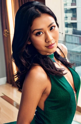 Young Thai woman, Fit physique, fitness physique, portant de la lingerie noire sexy, watch on the canapé, les jambes ouvertes, corps sexy, (8K), (best quality), (chef-d&#39;artwork:1.3), (realistic), (Photorealistic:1.34), ultra-detailed, [Beautiful detailed eyes], (sourire), (sourire), (beautiful detailed nose), [very long blonde hair], (haut court), lingerie noire, (superbes seins taille normale), (gros plan), profondeur de champ, full body view, sitting on the sofa, legs spread, montrant l&#39;entrejambe, pieds en l'air