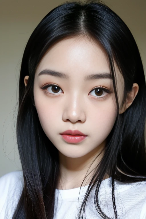 um close up de uma mulher com cabelos longos e um top preto, Ulzzangs, maquiagem coreana popular, cruel korean goth girl, Menina coreana, adorable and pale korean face, maquiagem coreana popular, com cabelos longos e olhos penetrantes, Adorable young Korean faces, young pale and beautiful asian face, Southeast Asian with round face, anime garota tailandesa, menina bonito-fino rosto, Mulher Arad com camisa branca ao lado de um carro branco, Menina coreana, low quality video, Jennie Blackpink, Gorgeous young mulher coreana, Choi Hyun Hwa, gema chen, front looking at the camera, jossi do blackpink, video tiktok, lindas mulheres coreanas, mulher coreana, euro, bae suzy, she is facing the camera, mostrar seios.