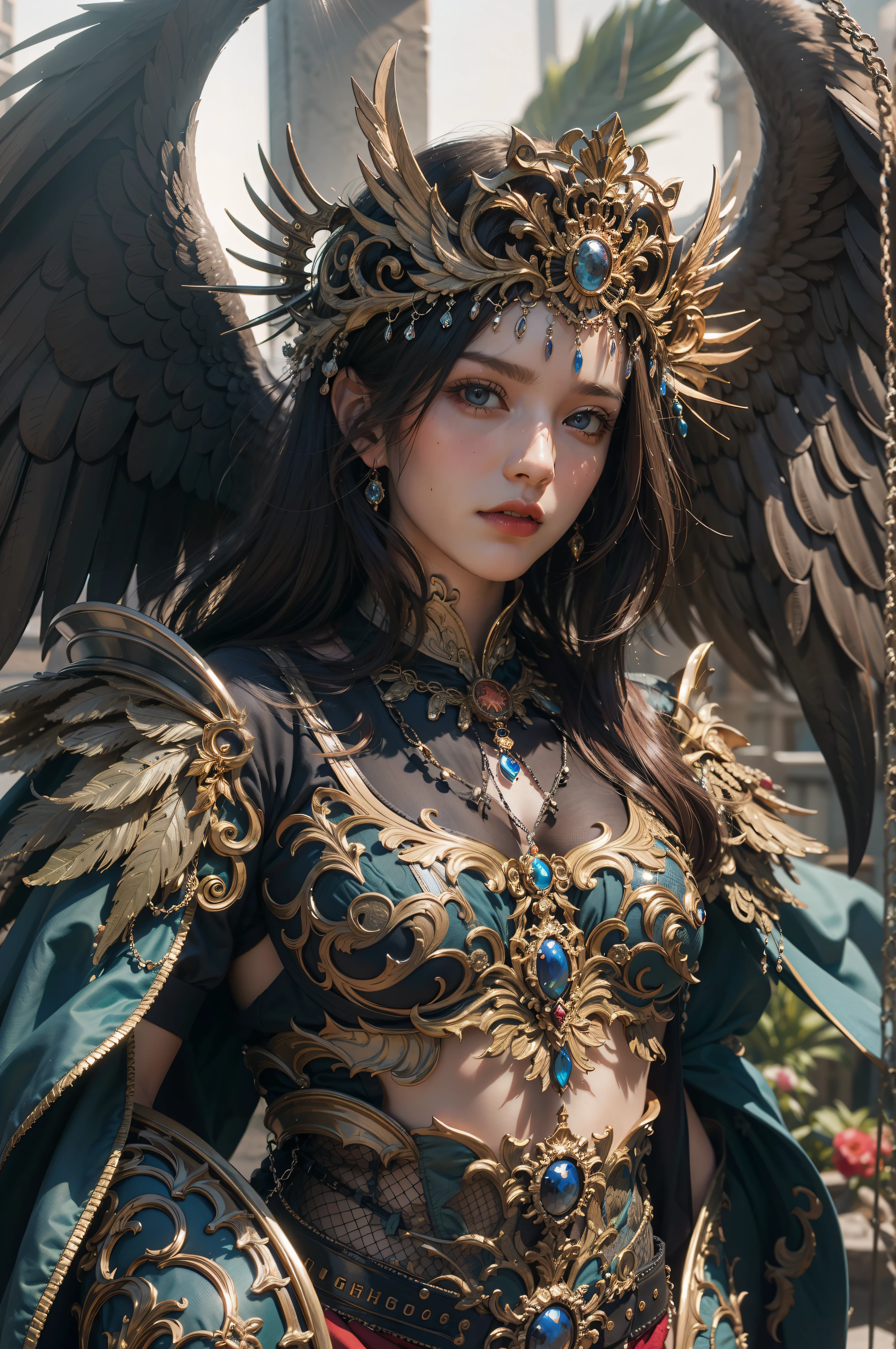 Archangel Michael、The Four Archangelasutepiece,Best Quality,ultra-detailliert,hight resolution,hight resolution,4K,Portrait in 4K,8K,8K Portrait,Unity 8k壁纸,extremely details CG,Realistic,Raw photo,Real person,a portrait photo of,Photorealistic,Shiny skin,Detailed skin,