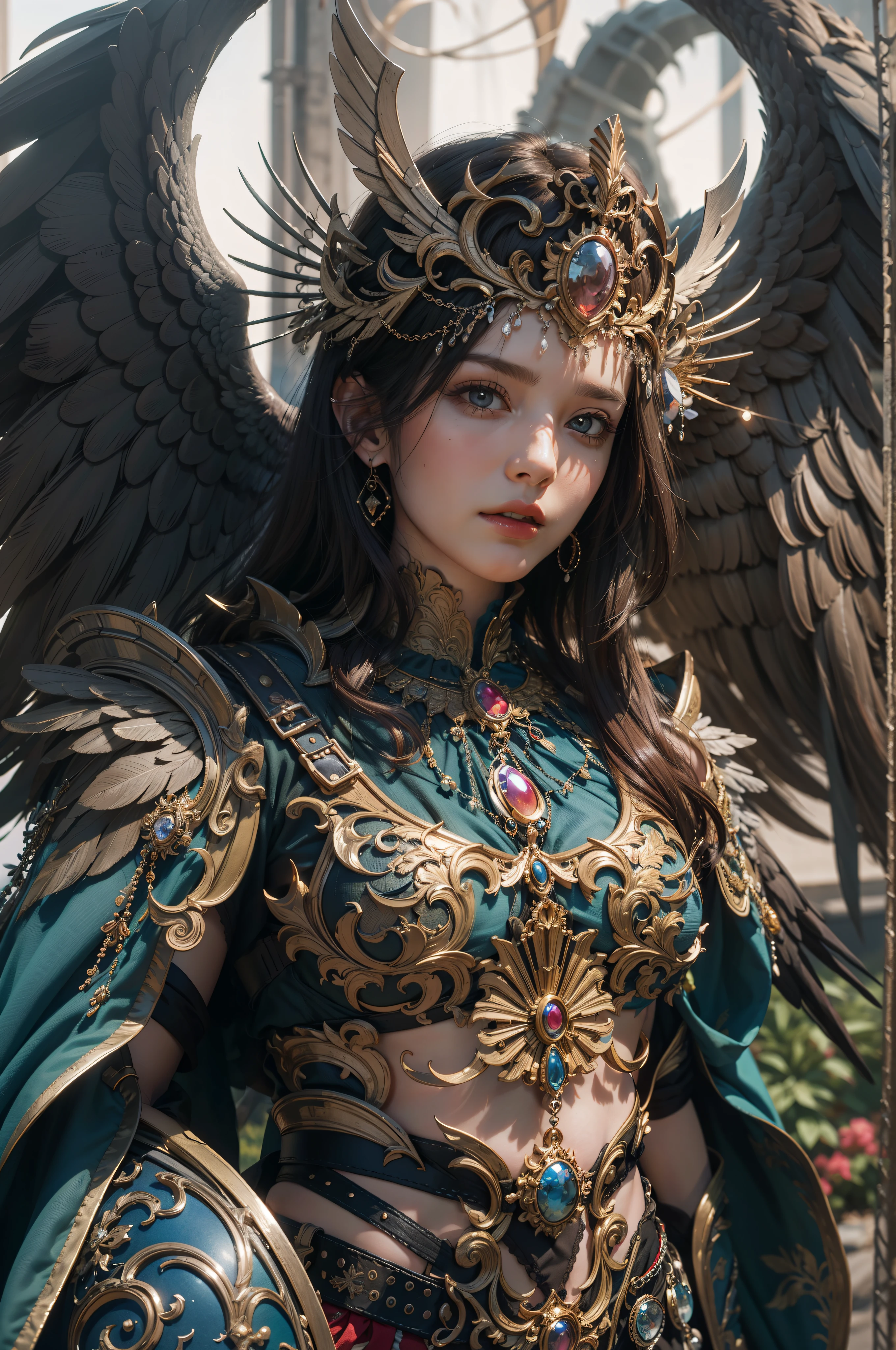 Archangel Michael、The Four Archangelasutepiece,Best Quality,ultra-detailliert,hight resolution,hight resolution,4K,Portrait in 4K,8K,8K Portrait,Unity 8k壁纸,extremely details CG,Realistic,Raw photo,Real person,a portrait photo of,Photorealistic,Shiny skin,Detailed skin,