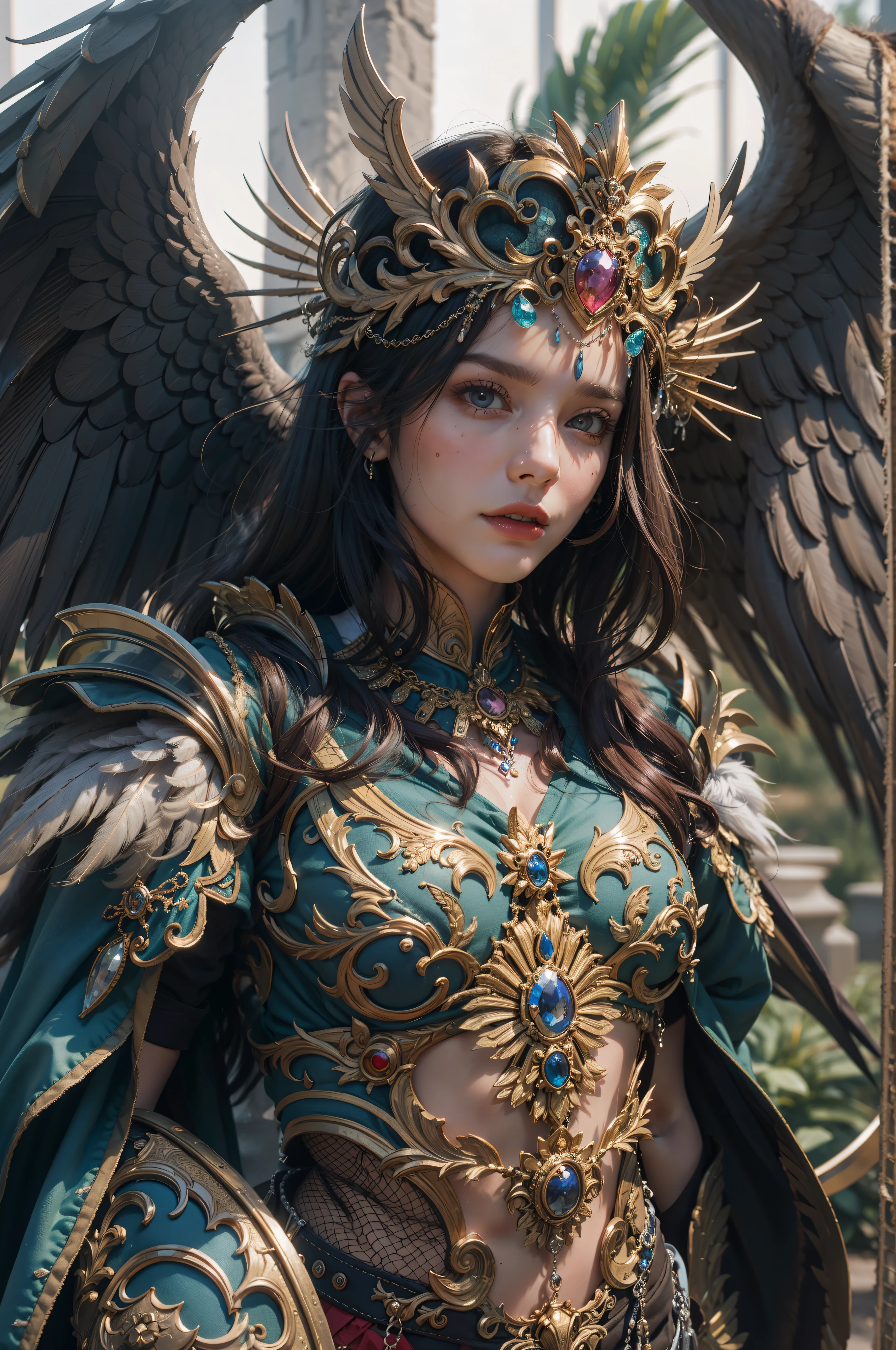 Archangel Michael、The Four Archangelasutepiece,Best Quality,ultra-detailliert,hight resolution,hight resolution,4K,Portrait in 4K,8K,8K Portrait,Unity 8k壁纸,extremely details CG,Realistic,Raw photo,Real person,a portrait photo of,Photorealistic,Shiny skin,Detailed skin,