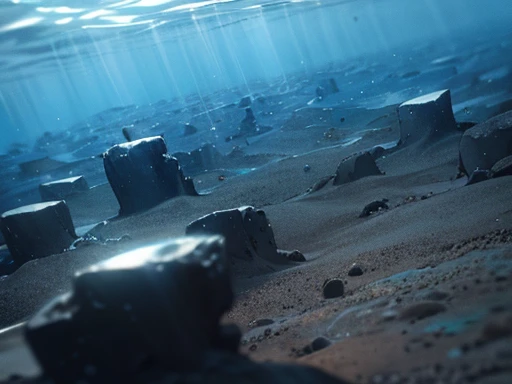 seabed,Vast,masterpiece, (best quality), ((It best to be detailed)), depth of field,deep sea,seabed,