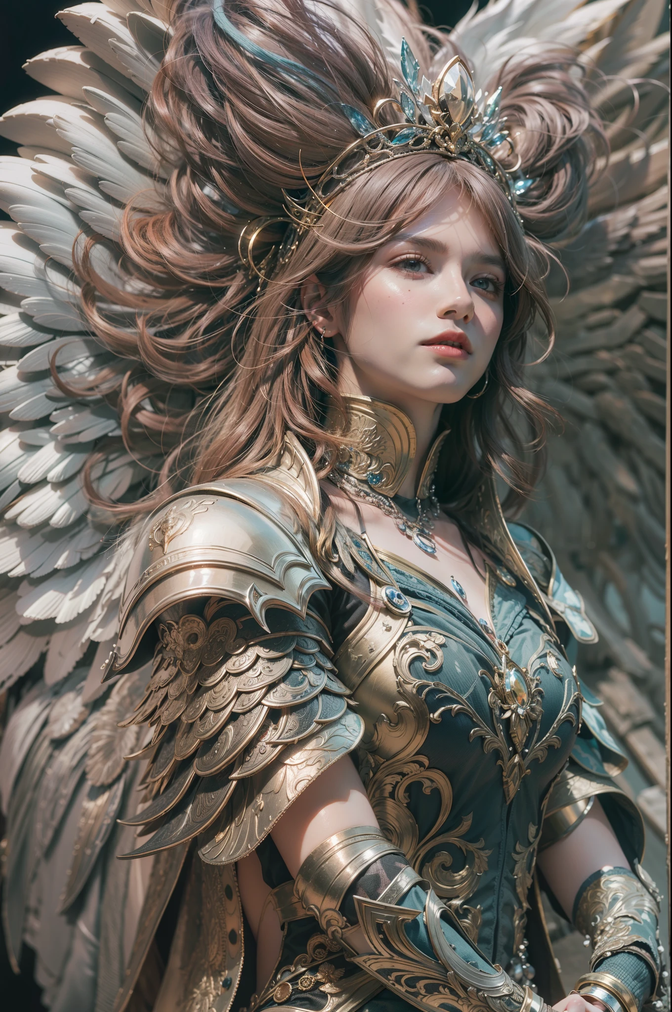 Archangel Michael、The Four Archangelasutepiece,Best Quality,ultra-detailliert,hight resolution,hight resolution,4K,Portrait in 4K,8K,8K Portrait,Unity 8k壁纸,extremely details CG,Realistic,Raw photo,Real person,a portrait photo of,Photorealistic,Shiny skin,Detailed skin,