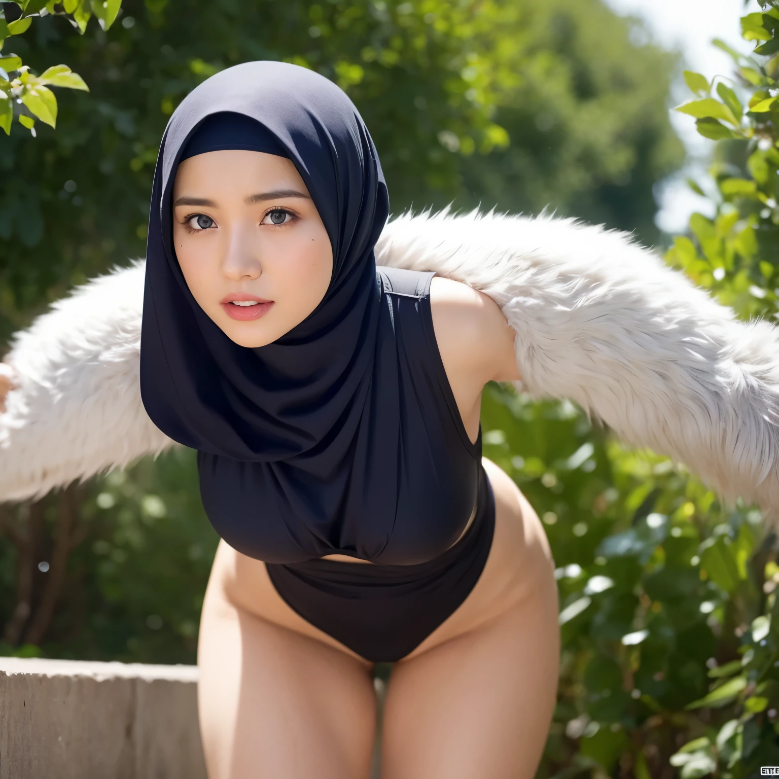 Wet pussy , horny , wear hijab , small tits