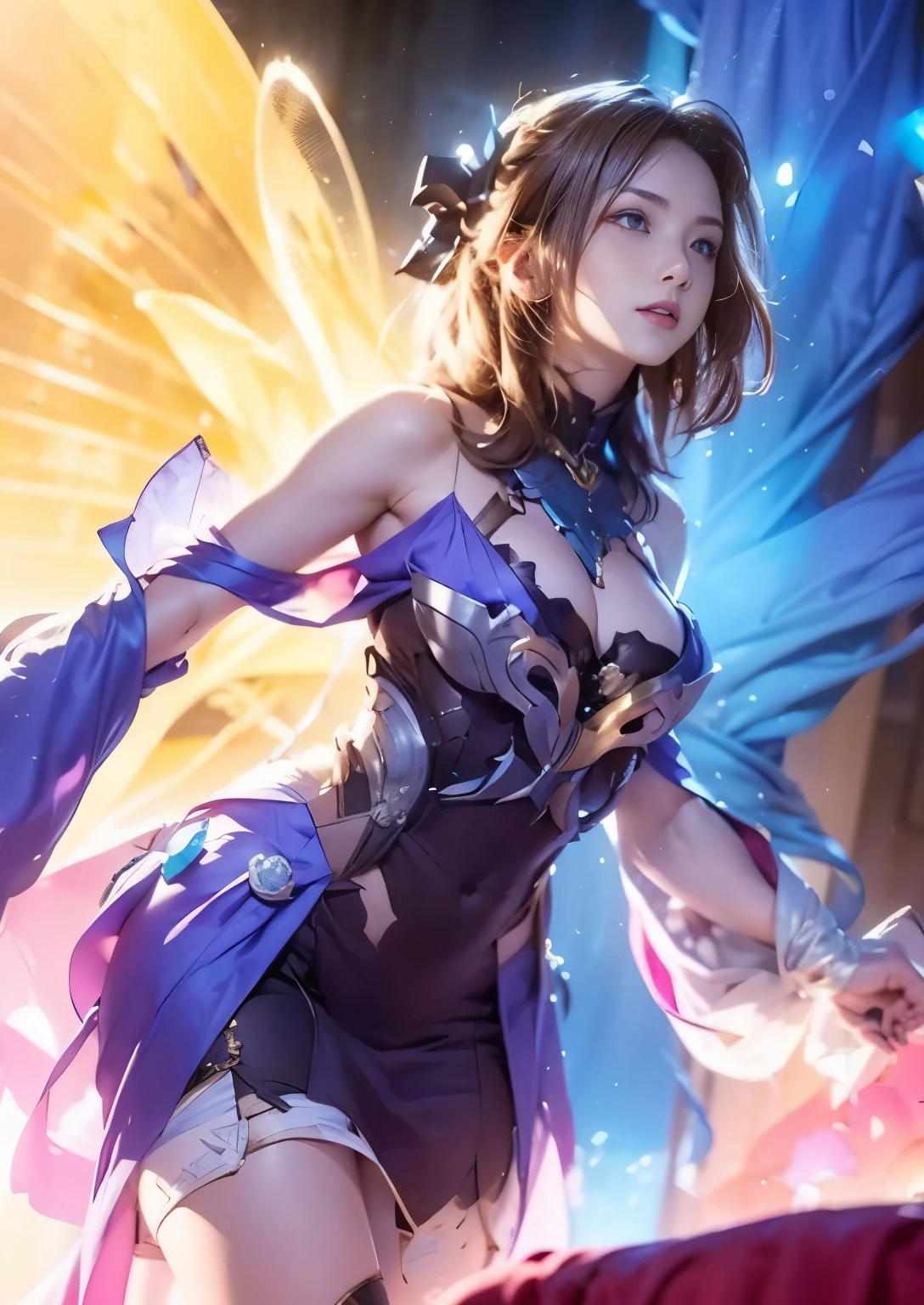 ((Best quality)), ((masterpiece)), (detailed:1.4), 3D, an image of a beautiful cyberpunk female,HDR (High Dynamic Range),Ray Tracing,NVIDIA RTX,Super-Resolution,Unreal 5,Subsurface scattering,PBR Texturing,Post-processing,Anisotropic Filtering,Depth-of-field,Maximum clarity and sharpness,Multi-layered textures,Albedo and Specular maps,Surface shading,Accurate simulation of light-material interaction,Perfect proportions,Octane Render,Two-tone lighting,Wide aperture,Low ISO,White balance,Rule of thirds,8K RAW,