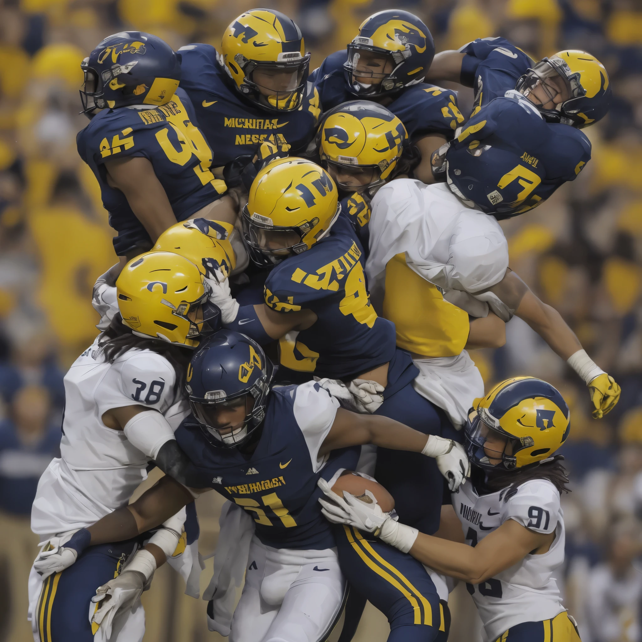 Michigan is winning the football game the coaches i Michigan is right number one in the state Michigan Wolverines. The college football team is the most powerful defense in the game.