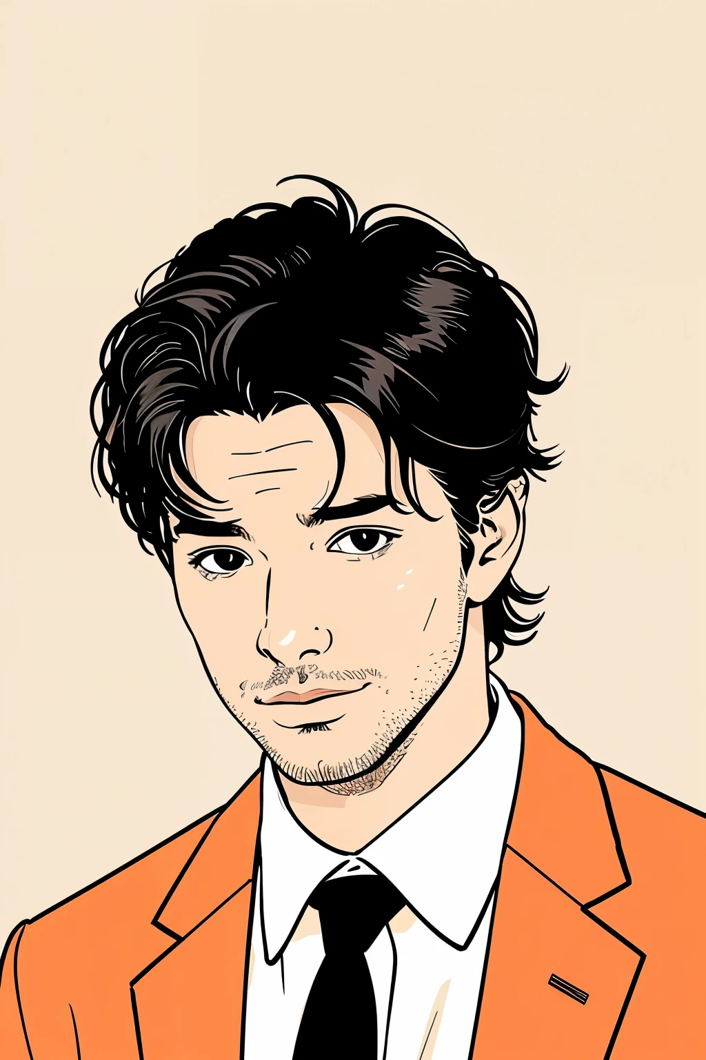 Handsome man in his 30s illustration