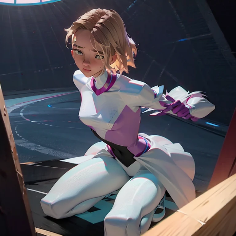 fighting villains while wearing a pretty dress
