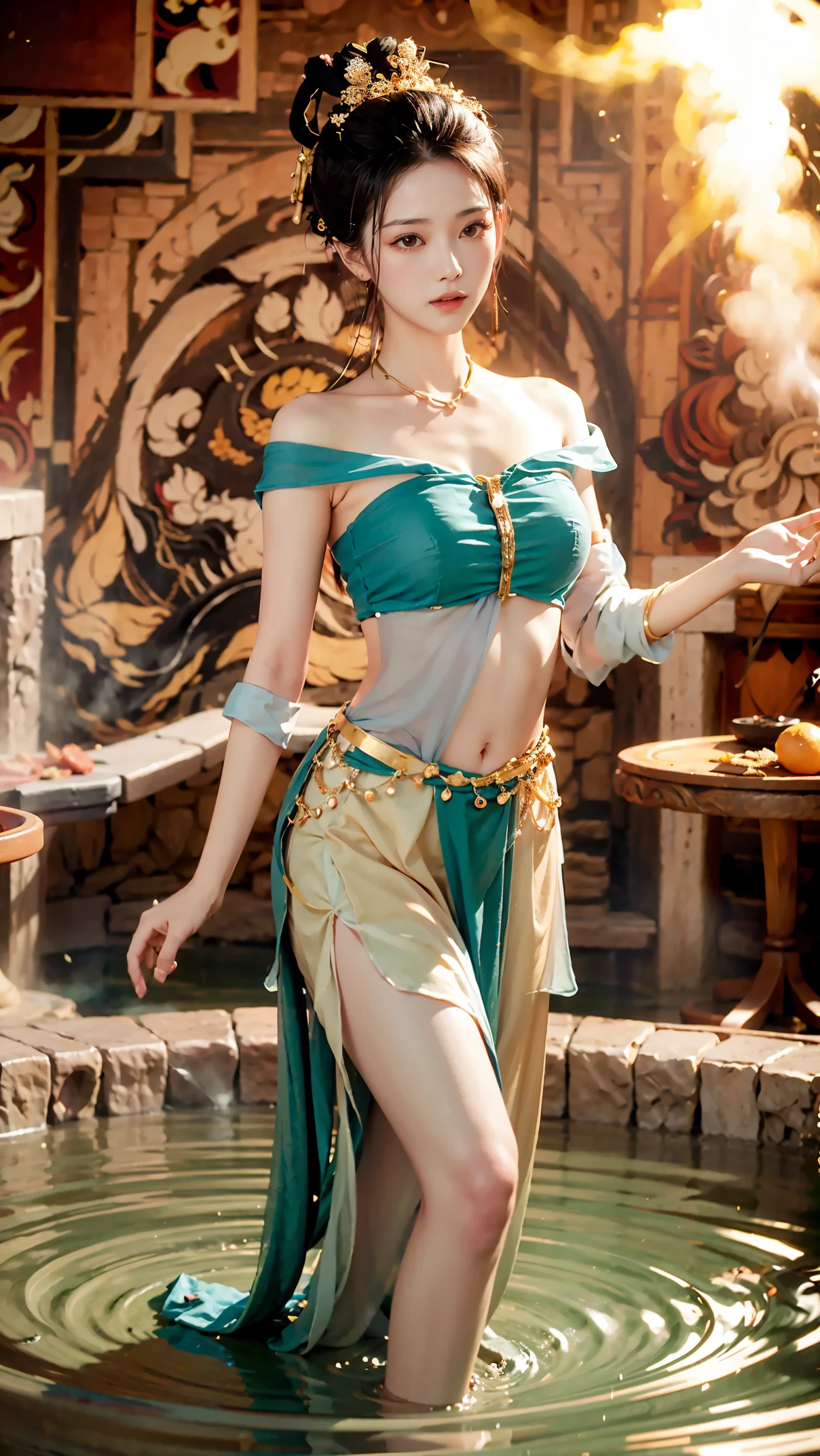 (Best quality, 8k, 32k, Masterpiece, UHD:1.2) "Transform the image into Skypeia from the One Piece series. Envision the floating island, showcasing its unique architecture, lush landscapes, and diverse inhabitants. Capture the sense of adventure and wonder present in the Skypeia realm, featuring its signature elements like the Milky Road, Angel Island, and the Skypiean culture. Utilize vibrant colors and intricate details to convey the fantastical nature of this mystical place, bringing forth the whimsical and captivating essence of the Skypeia setting."