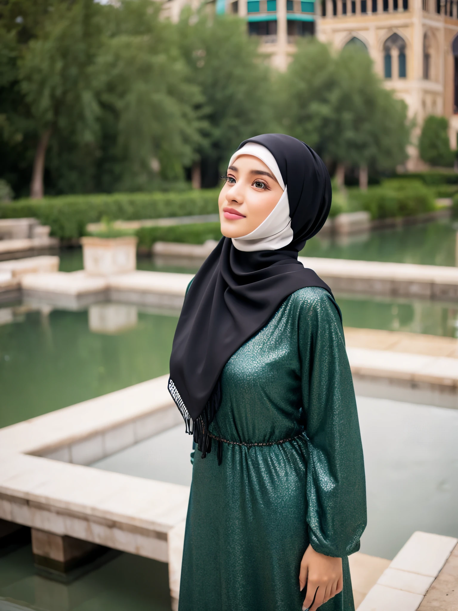hijab, dress, venesia