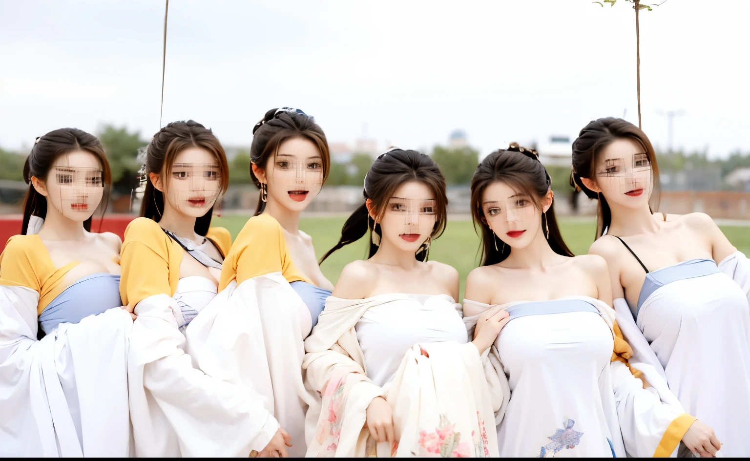 best quality,masterpiece,highres,cg,
splashing, hair bun,black hair,
lighting,candid,Photograph,high resolution,4k,8k,Bokeh, very detailed everything, very beautiful faces, very beautiful eyes, white skin, big breast, bright and contrast background