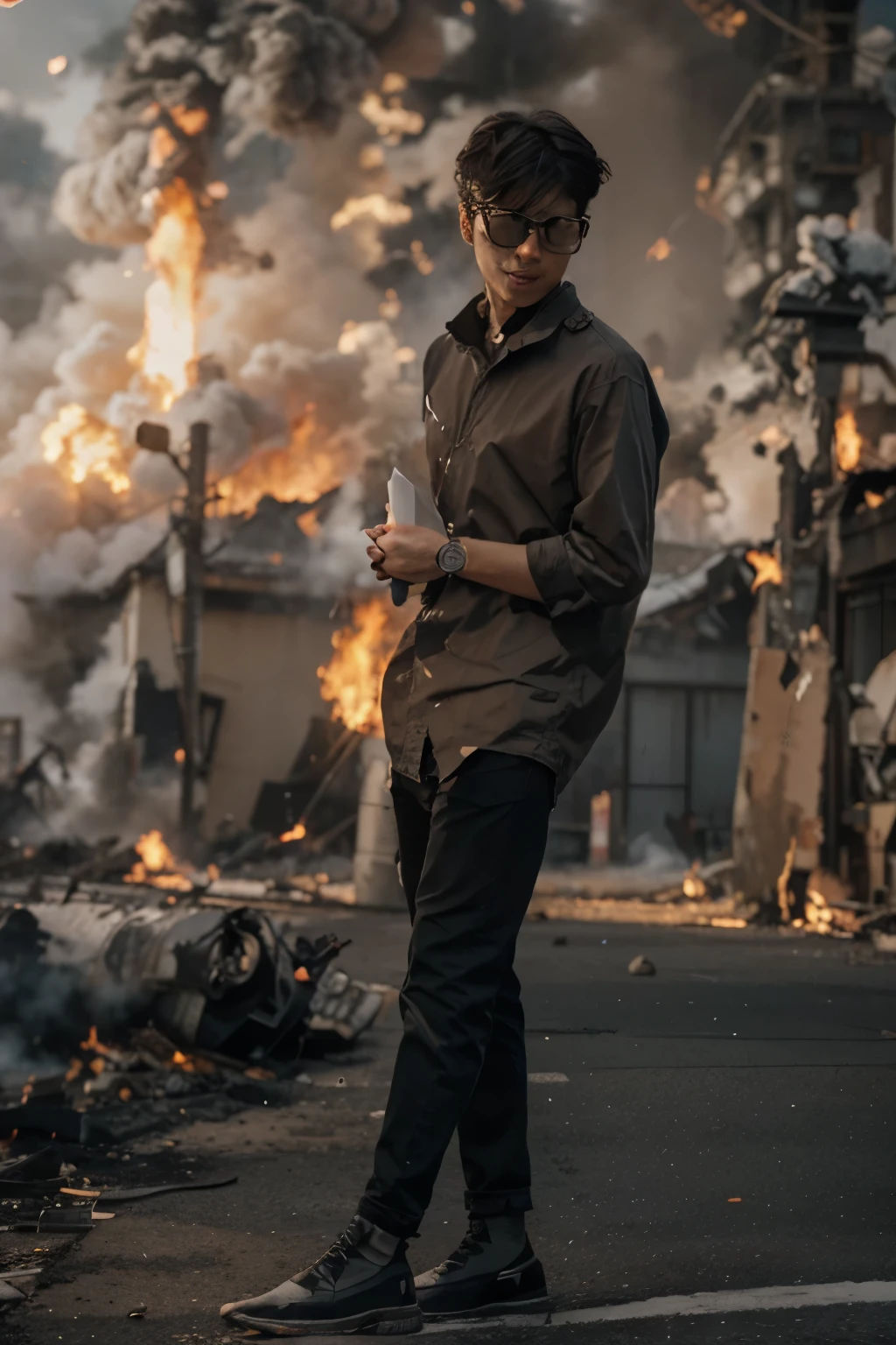 ink wash style,,telephone poles,Cracked buildingattlefiled,Fire on the ground,burning building,the fire,winter day、Rochas、War,karo,cannon fire,(Broken car,Broken pavement),(illustratio:1.0)、Epic composition、Realistic lighting、high definition detail、tmasterpiece、Best quality,(非常详细的 CG 统一 8k 壁纸)
INFO