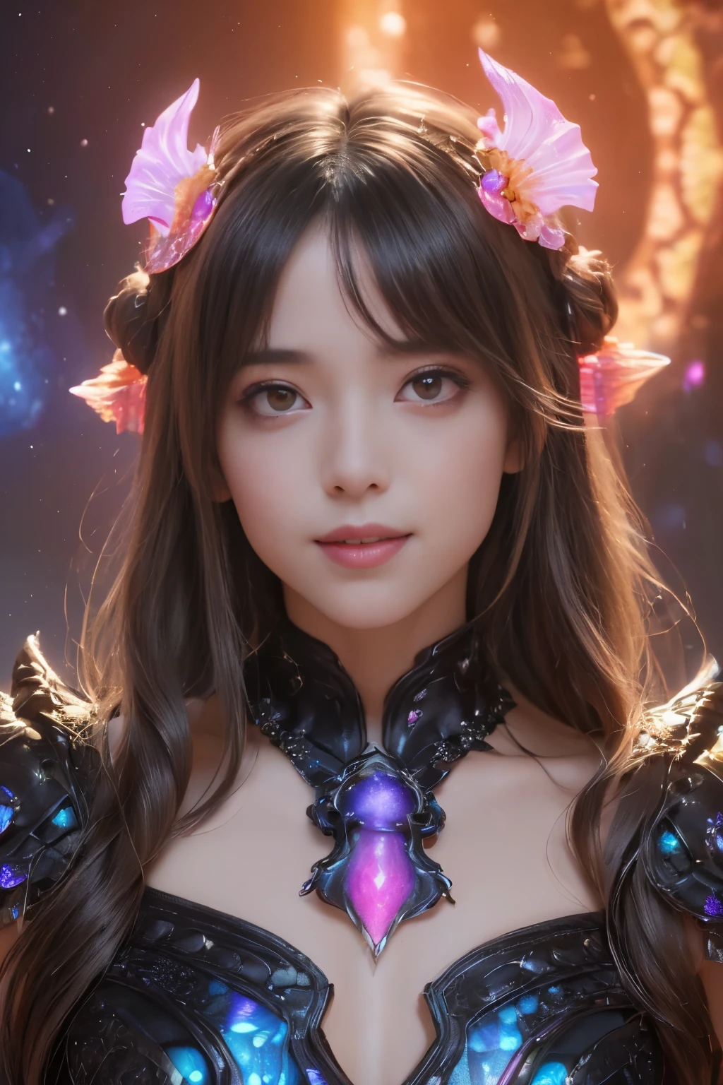 (Two beautiful teenage italian girls:1.6), Close friends, (They are hugging each other:1.2), Kiss her cheek or chest,(Detailed iridescent bodysuit with beautiful fractal or marble design:1.5), Incredible and spectacular scenes, ((High quality)), ((Detailed)), ((Fantasy)), Blue Plasma Brain, Green Plasma Body, Showing her armpits, beutiful breast,  obscenity, (Lewd smile:1.2), coarse, Obscene,  (Immoral:1.2), Lachish, (small breasts with beautiful raised pink areolas,,,:1.5), (Cameltoe), (Expression of ecstasy:1.2), Photorealistic, Official art, Unity 8K Wall , 8K Portrait, Best Quality, Very high resolution, (Incredibly beautiful nature background:1.6), (18 years old:1.5), (Sexy and glamorous:1.1), (A coquettish expression:1.6), (seductively smiling:1.6),  (erotic posing:1.9), (Model Posing:1.8), Beautiful seductive face, Portrait, (Thick eyebrows:1.4), (Big scarlet eyes:1.6), Beautiful eyes with fine symmetry, (Ultra detailed eyes:1.4),(Highly detailed face and eyes:1.7), (High-resolution red-eye:1.8), Intimate face, (ultra detailed skin texture:1.4), White skin, pale skin, Perfect Anatomy, Thin, (Beautiful toned body:1.5), Highly detailed hair,  (Moist skin:1.2), No makeup, (dark circles:1.1), Good anatomy, Focus Face, good-looking, (Emilia Clark:0.6) (Emma watson:0.3),(Jennifer Connelly:0.4),  Elegant face, Nice,  (A delicately crafted necklace is wrapped around her neck...), (Bioluminescence with brilliant brilliance:1.4), (Luminous magic circle:1.5), Ruins of an ancient castle, Shining majestic cloud masses and sky, lightning bolt, Epic Realistic, (Greg Rutkowski:0.8), (teal and orange:0.4), (Art Station:1.5), Cinematic, (NSFW:1.2),  Hyper Detailed, Dramatic light, (Intricate details:1.1), Beautiful black hair,　(Wearing a gauntlet with a dense and very beautiful design decorated with jewels:1.1), Small chest, Galaxy, (nebulas:1.6), The Dark Knight, Fully armored body focus