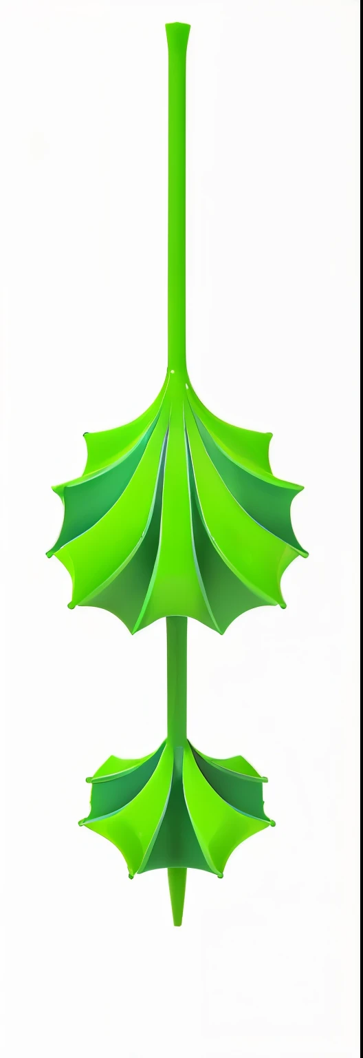 3d,Umbrella wavy,Xenomorph,green