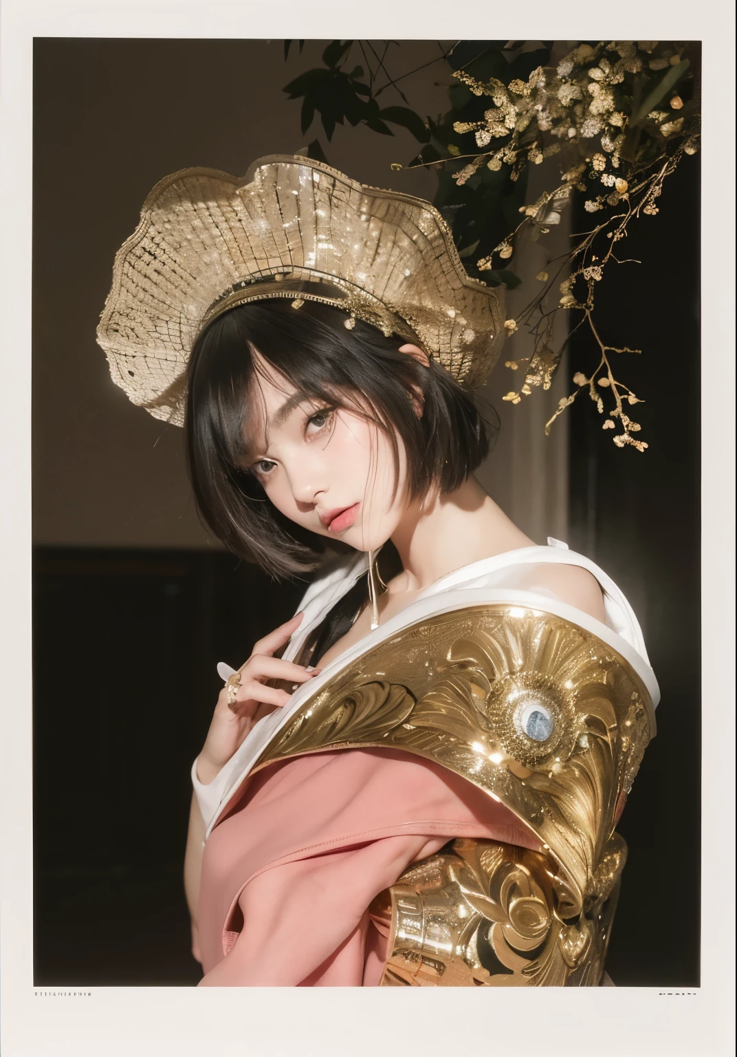 (Best quality, 8k, 32k, Masterpiece, UHD:1.2) "Produce a captivating art piece featuring a girl with a stylish bob haircut, illuminated by dramatic and cinematic lighting that accentuates the contours of her face and hair. Create an atmosphere that exudes intrigue and depth, with shadows and highlights playing a central role in defining the scene. The lighting should emphasize the girl's features and add an extra layer of drama to the composition, making it visually striking and evoking a sense of mystery and allure."