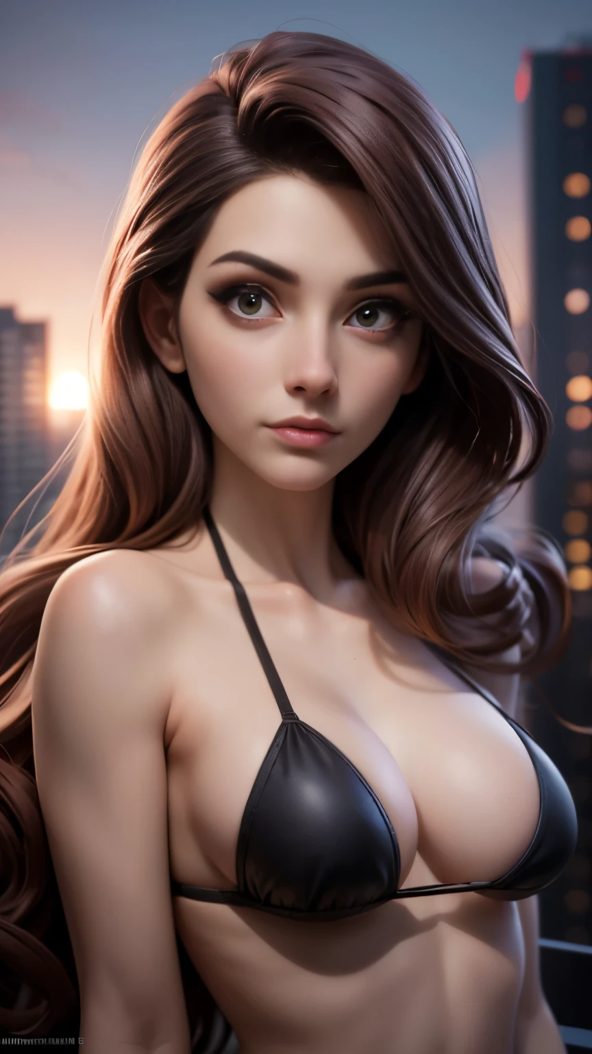 photo of rolyatistaylor, RAW, beautiful woman, ((portrait)), ((detailed face:1.2)), ((detailed facial feature, detailed skin, clear skin), (perfect proportioned body), (wearing a costume bikini:1.1) (high detailed city environment, apartment balcony), (realistic photo, best quality, detailed), (8k wallpaper), (cinematic lighting, dramatic lighting) (sharp focus, intricate)