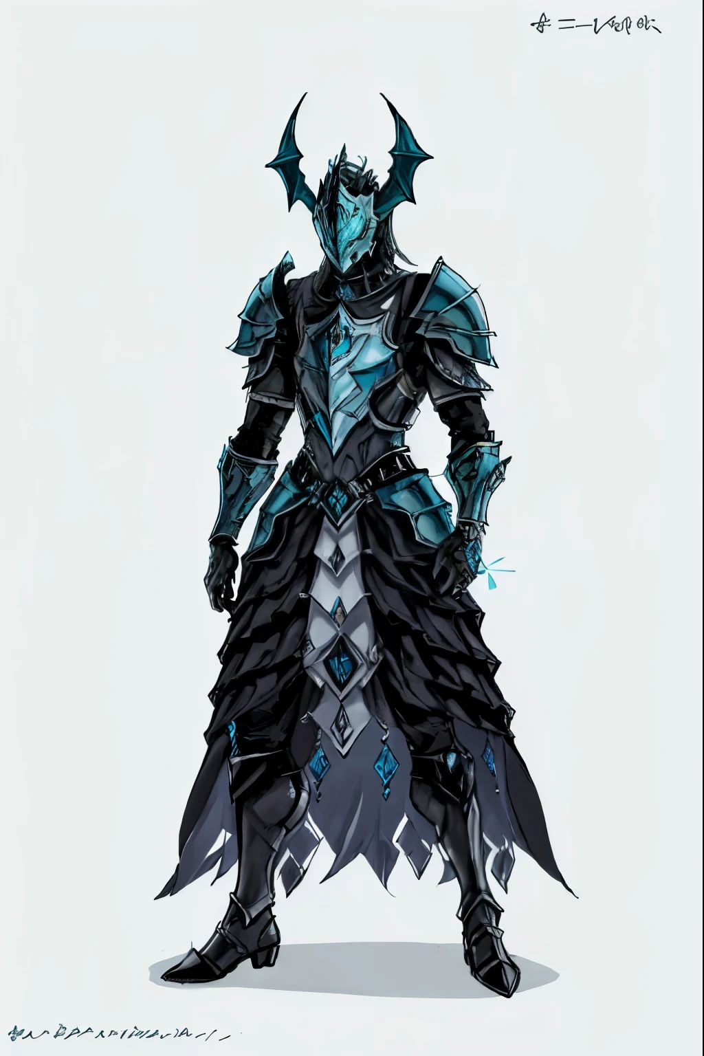 um close up de uma pessoa em um traje com uma espada, pale armadura vermelho, armadura de cristal de gelo, very stylish armadura de fantasia, dragon inspired armadura azul, dressed in ethereal battle armor, conceito de armadura de alma escura, pale black armor, Armadura Conceitual, armadura de fantasia, dressed in ethereal armor, armadura azul, Armadura feita de gelo, water armor