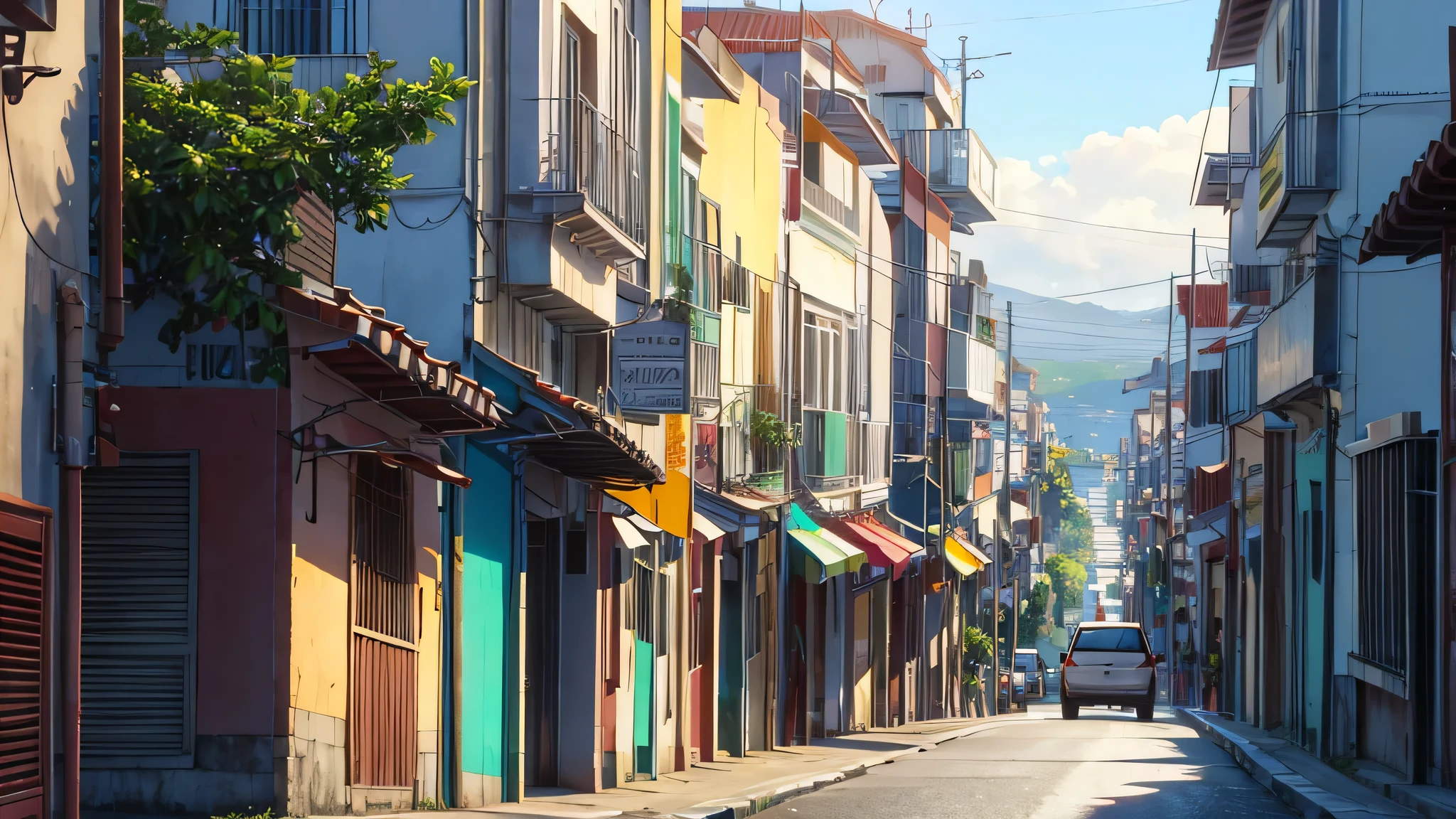 um dia chuvoso na rua e uma garota andando