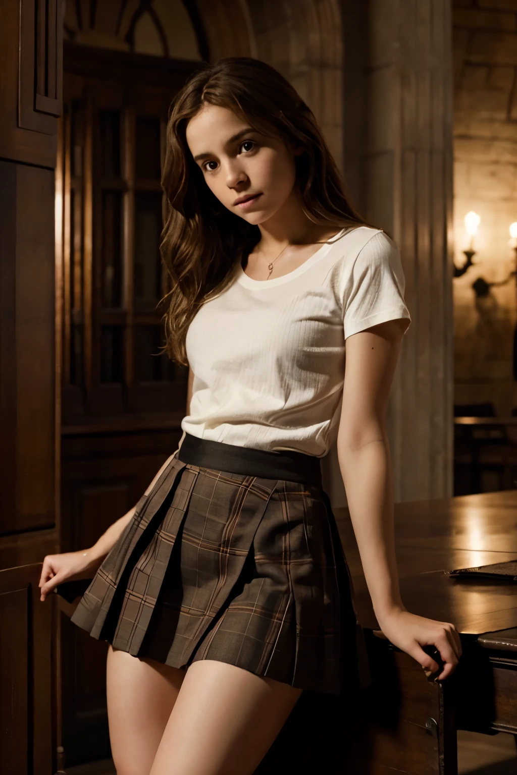 hermione granger, sexy, Howarts, skirt, piernas abiertas