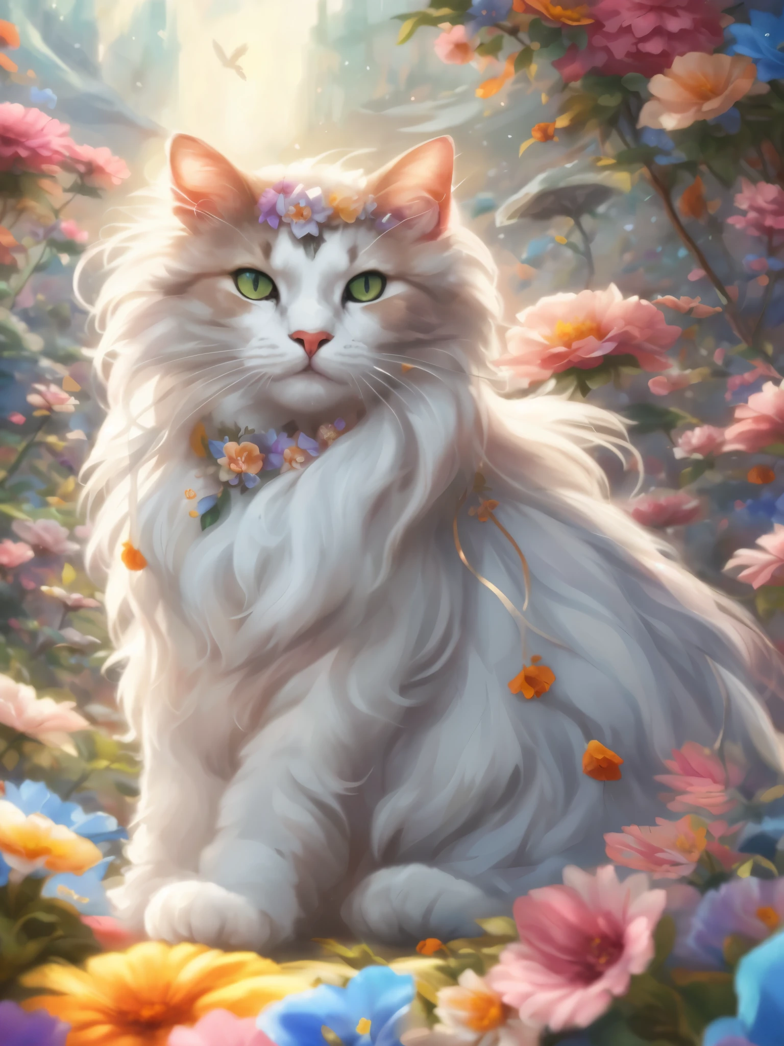 Close-up of a woman with a flower crown on her head, Beautiful fantasy art portrait, Beautiful digital artwork, Beautiful fantasy image, Illustration is a beautiful work of art, Beautiful fantasy art, Beautiful portrait, beautiful Great digital art, Beautiful digital art, Beautiful UHD 4K art, By Yang J, very Beautiful digital art, Great digital art, Great digital illustration