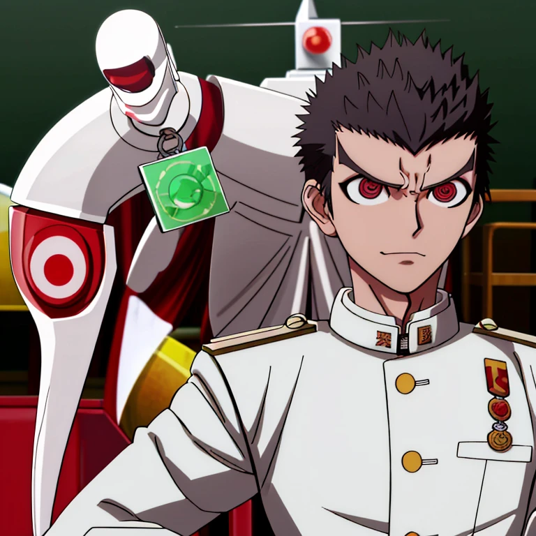 Ishimaru Kitoraka, red eye, classroom, anatomically correct, high quality, highres, anatomically correct, high quality, highres
