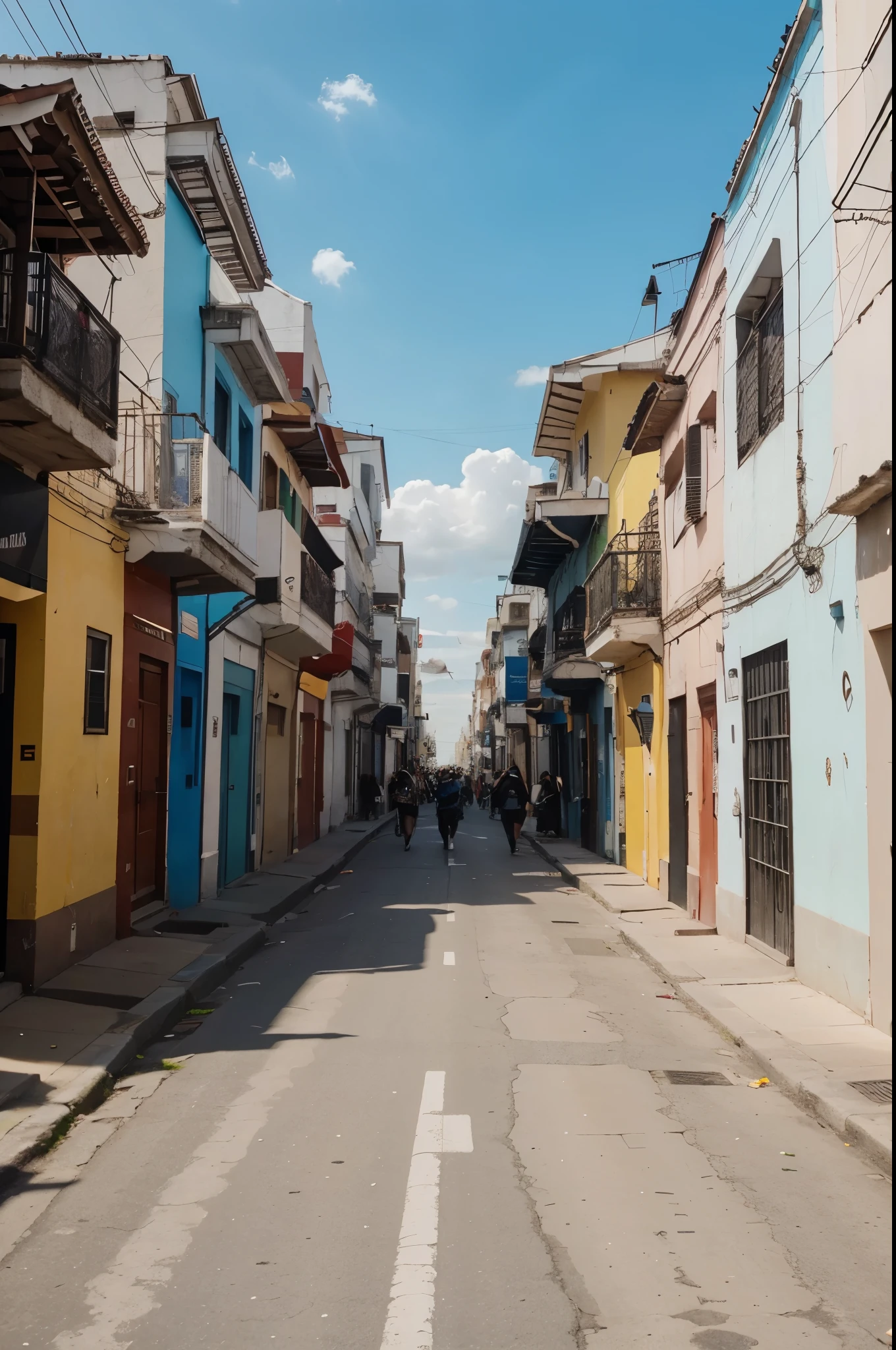 make the street wider, add thousands of people dancing in the middle of the street