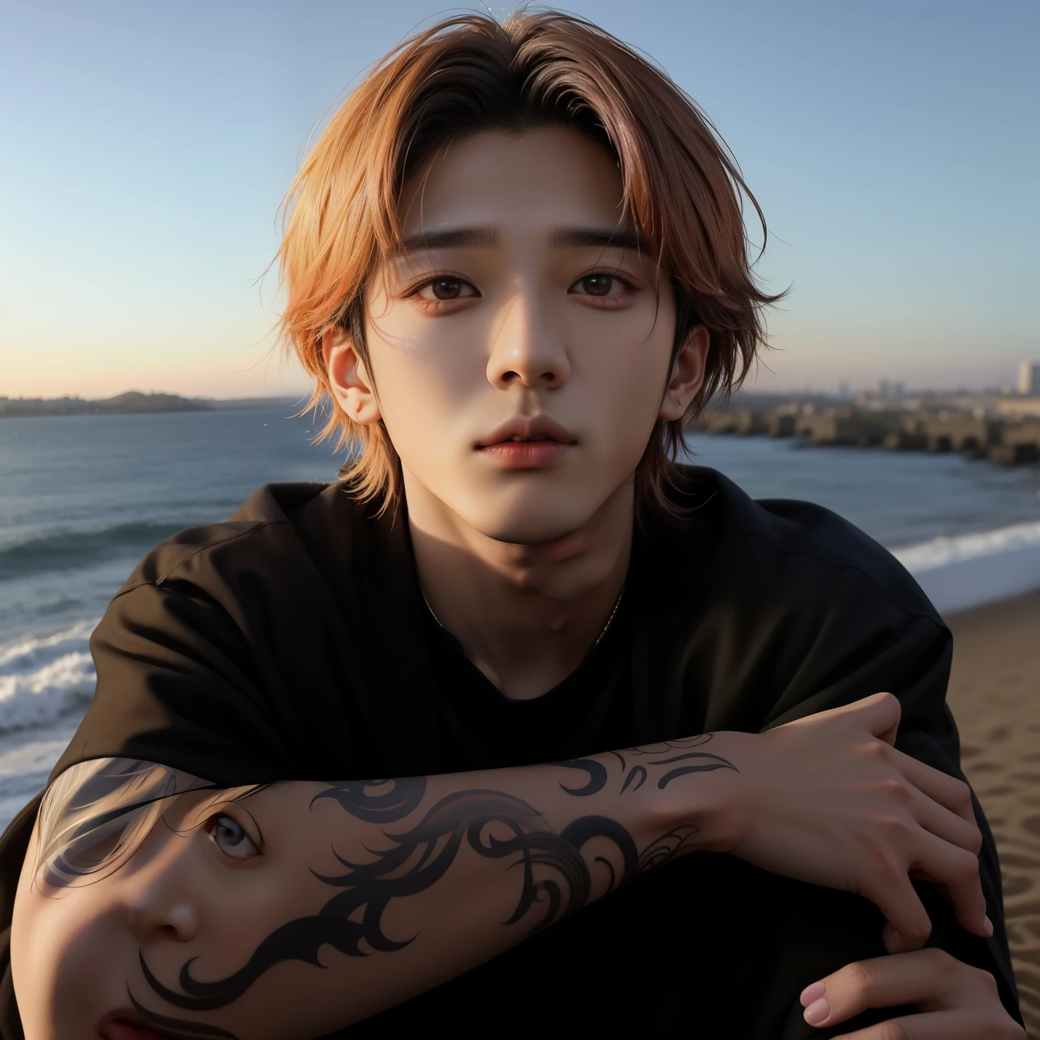 Close de uma pessoa vestindo um moletom com capuz e moletom, Homem bonito Anime, Garoto bonito na arte do Demon Slayer,Jeon Jungkook, manha, inspirado em Zhang Han, estilo anime masculino, inspirado em Bian Shoumin, delicate androgynous prince, Pose de anime bonita, sakimichan, Homem sul-coreano, Jeon Jungkook, Jungkook do bts, Jungkook jeon, handsome androgynous prince, WAN lovely Korean face, foto realista, Imagem hiper-realista