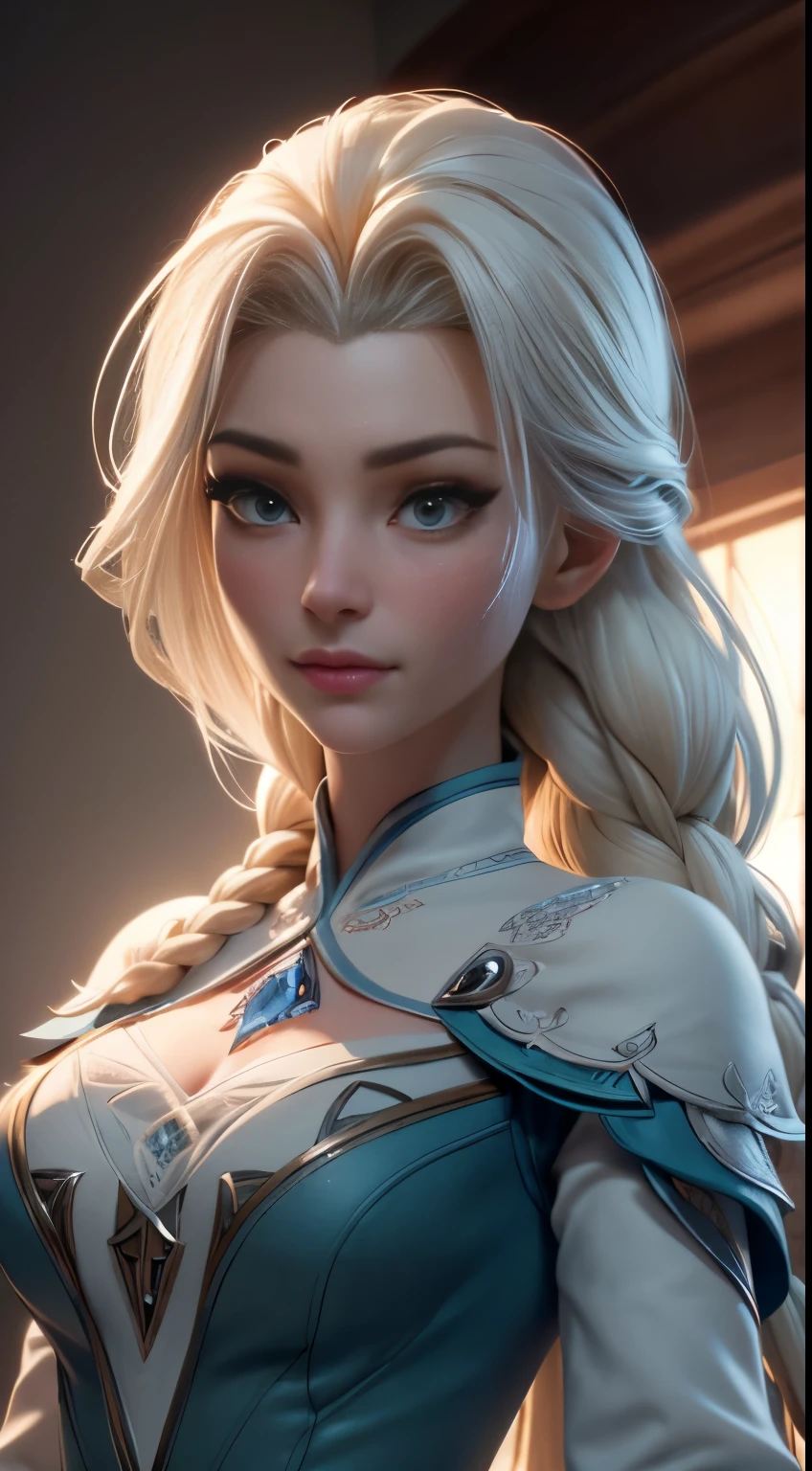 Highly detailed CG unity 8k wallpaper, style shot, complex, high detail, dramatic, highest quality movie still image, very detailed, masterpiece, best quality, character design, Elsa, Elsa from Frozen, (( Dark style)), realistic ultra-detailed rendering style, natural light, sharp character design, (hard focus, 8k), (((natural skin texture))), 8k textures, soft cinematic lighting, adobe lightroom, dark room, hdr, Sophisticated, Elegant, Rich Detail, Sharp Focuilm Look) )), Soothing Tones, Detail Frenzy, Intricate Detail, Super Detail, Low Contrast, Soft Film Lighting, Dull Colors, Exposure Blending, HDR, Fade, 35mm, f/1.4, ISO64, f16, 25 sec.