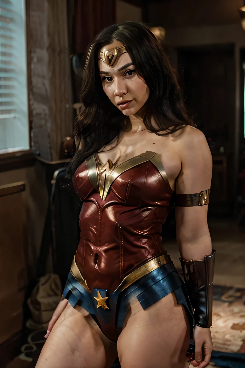 girl dressed as wonder woman