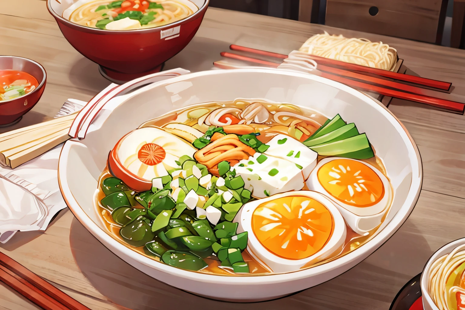 large amount of ramen