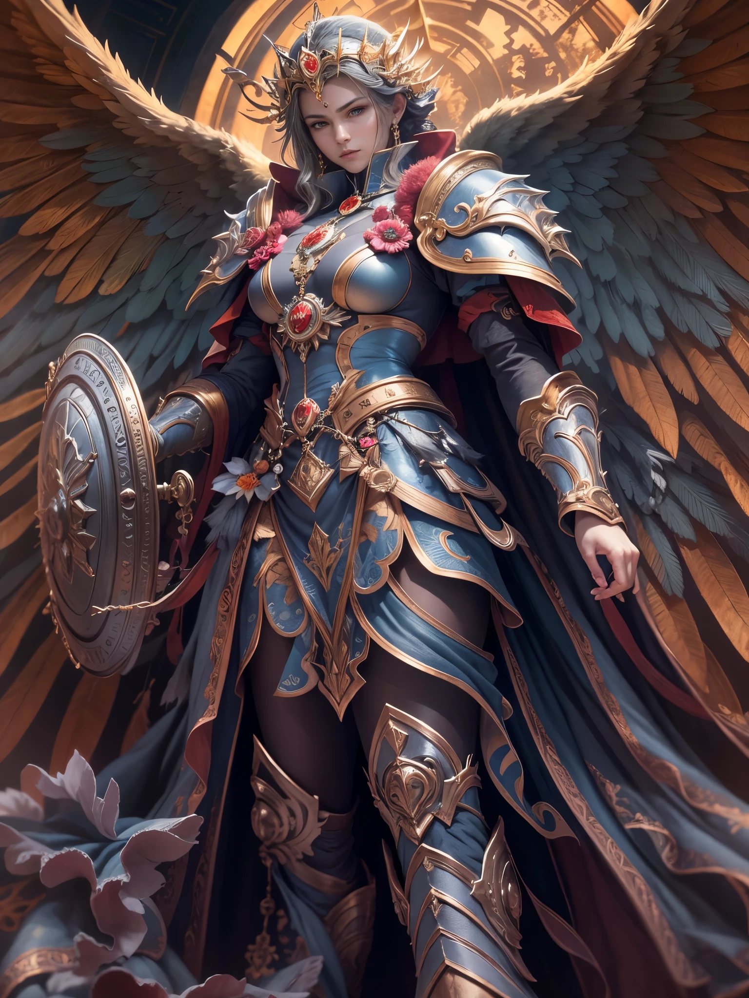 Archangel Michael、The Four Archangelasutepiece,Best Quality,ultra-detailliert,hight resolution,hight resolution,4K,Portrait in 4K,8K,8K Portrait,Unity 8k壁纸,extremely details CG,Realistic,Raw photo,Real person,a portrait photo of,Photorealistic,Shiny skin,Detailed skin,