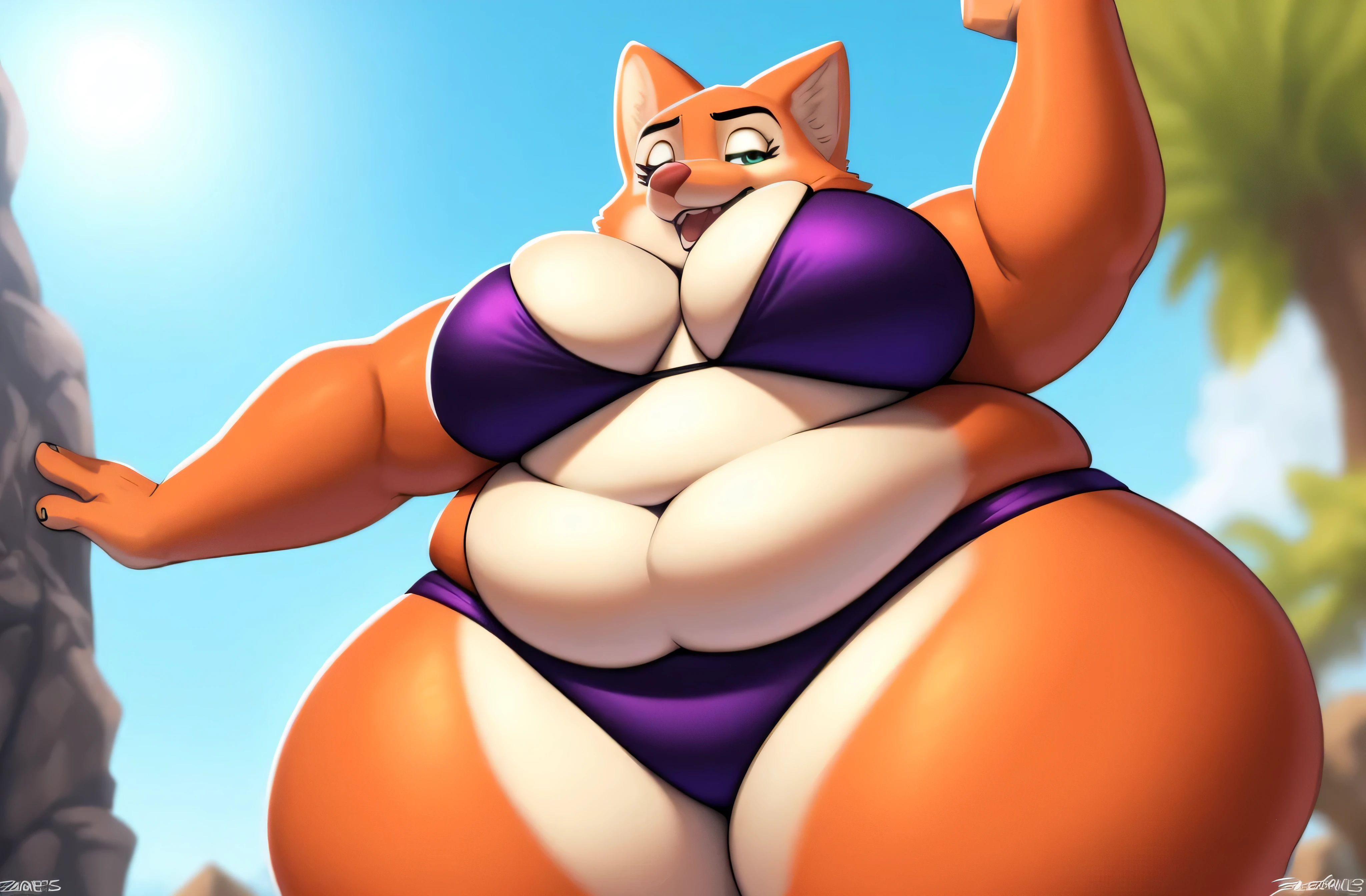 por Zackary911, Diane Foxington, antropo, Bunda grande, Sozinho, no underwear, Curvy, muito gordo, (quadris largos:1.3), coxas enormes, grossas e macias, SSBBW, very fat flabby arms, realistic lighting, High detail, qualidade hd, rosto detalhado, Sombreamento realista, rolos de gordura, massive size, gigantescos enormes seios transbordando de gordura, massive cleavage, Pesado, plussize, everything is fat, textura macia, olhos grandes bonitos, semi-realista, Dynamic angle, pattern clothes, Super Obeso, corpo pastoso