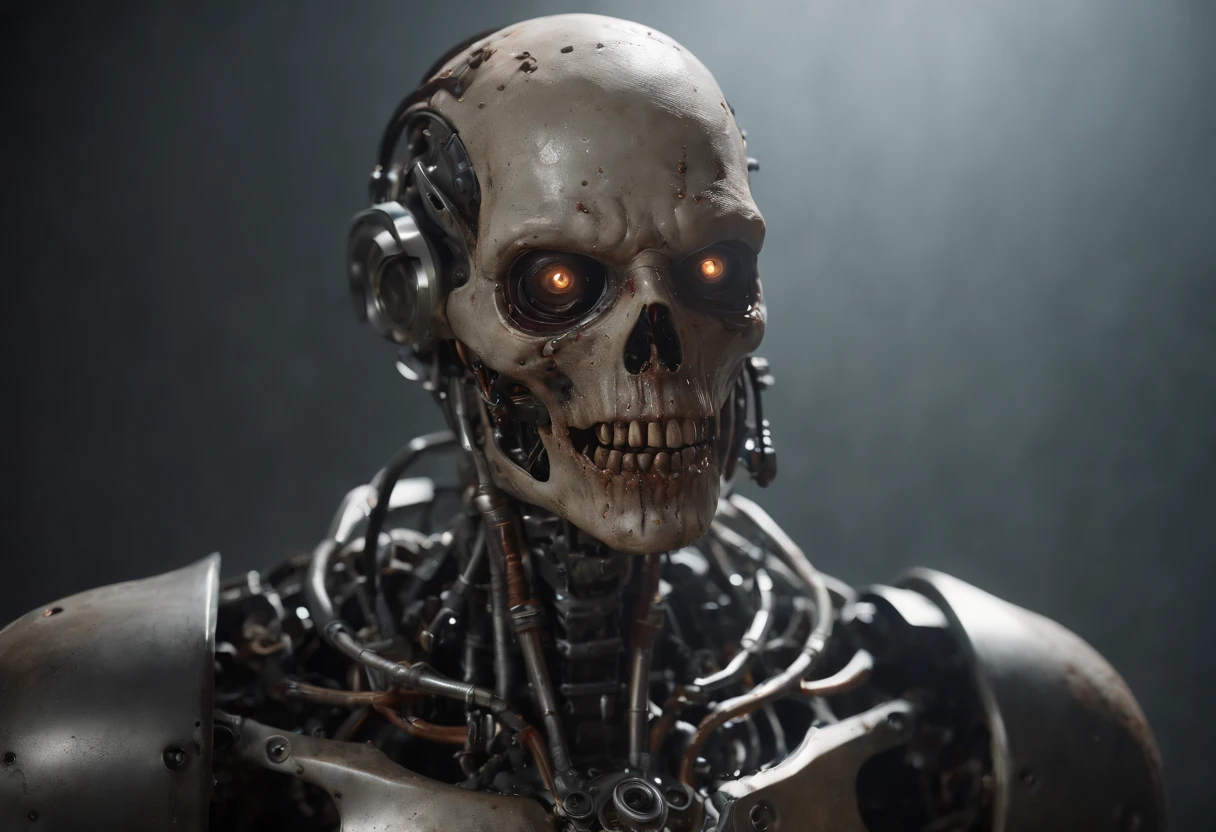 Imagine a high-realistic render of a robotic male zombie—a chilling fusion of the mechanical and undead. This nightmarish character meticulously crafted to exhibit the gruesome details of decay and the cold precision of machinery.
The metallic elements seamlessly integrate with decaying flesh, with exposed wires and gears creating a grotesque yet fascinating visage. Every nuanced detail, from the sunken eyes to the corroded metal, contributes to the eerie realism of this robotic undead entity.
The high-quality render captures the play of light and shadow on the intricate features, evoking a sense of horror and fascination. The robotic male zombie stands as a testament to the intersection of the organic and the mechanical, a haunting creation that blurs the lines between man and machine in a meticulously rendered, high-realistic portrayal.