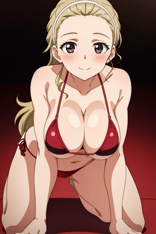 big breasts、big breasts、とてもbig breasts、Cute Bra、cleavage、、alone, 1 girl, looking at the viewer, sketch, flat color, 2D, anime, anime coloring, (Pure white background:1.3), Mami Tomoe, , smile、sexy pose、I&#39;m tempting you、panties、pantiesを見せてくれてます、I can see your pussy、micro bikini