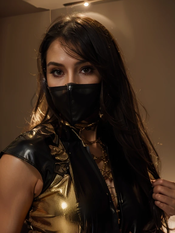 YES NSFW, Babe, bondage,illustration,beautiful detailed eyes and lips,dominant pose,black leather outfit,shiny latex,gentle restrained struggle,submissive expression,soft rope,erotic atmosphere,

(best quality,4k,8k,highres,masterpiece:1.2),ultra-detailed,realistic:1.37,HDR,UHD,dark studio lighting,

lighting: soft golden glow, subtle shadows,

color tones: deep, rich hues of black, red, and gold.