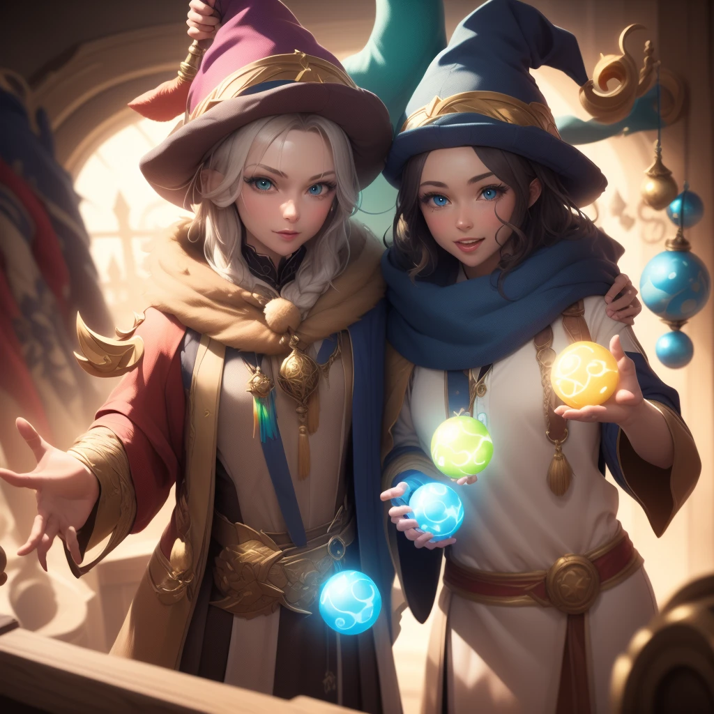 (Nobody: 1.5), Masterpiece, Ultimate, (Rainbow Colors), wizard hat, golden ornaments, Game Icon,